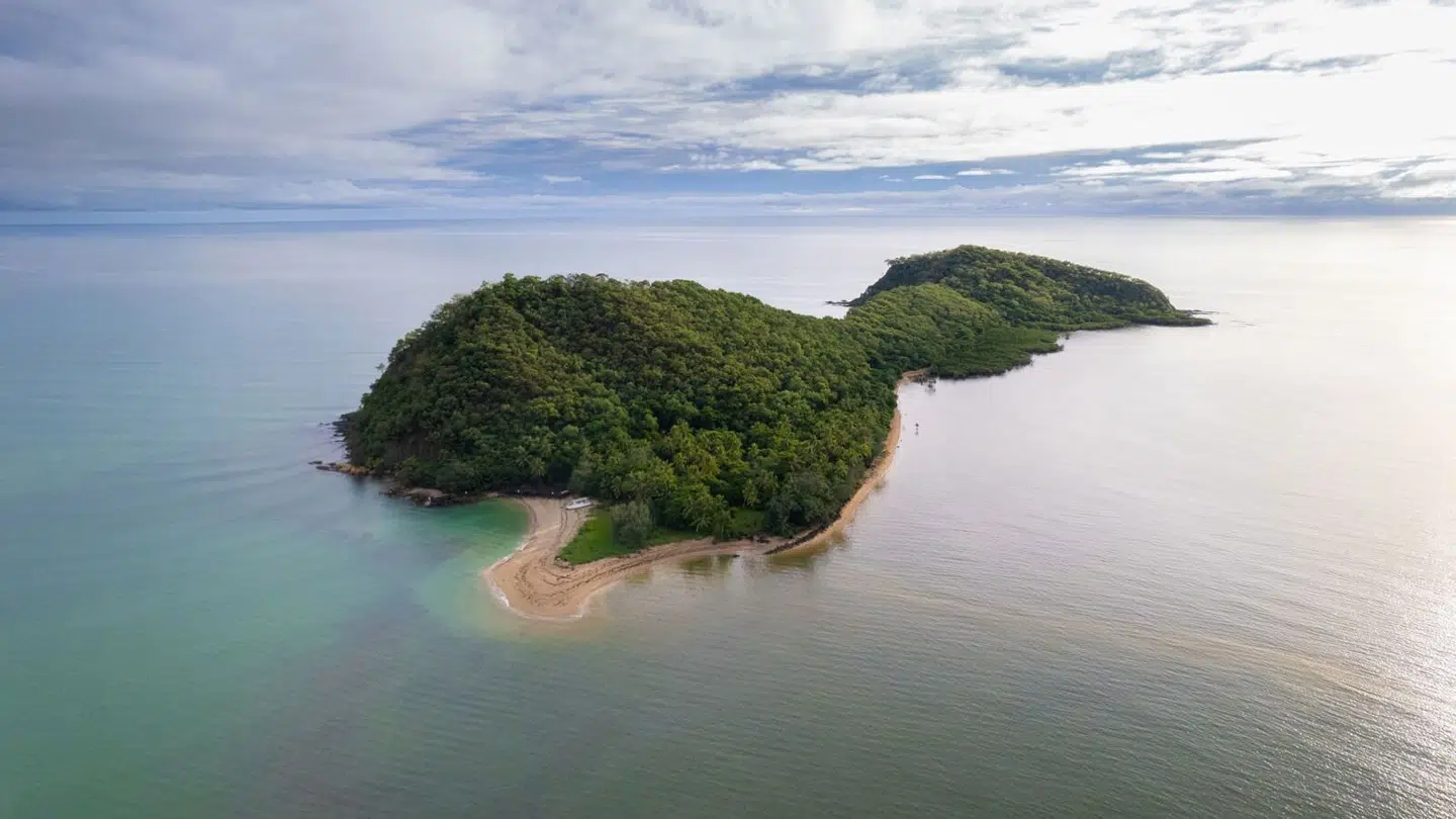 Double Island ved Queensland, Australien, er til salg.