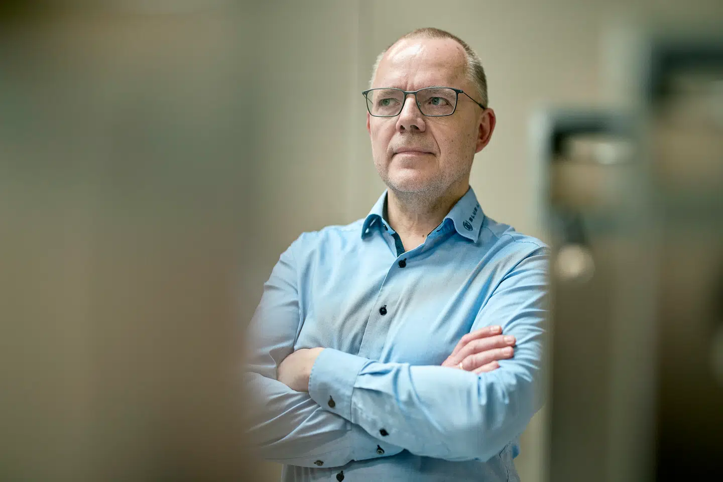 Niels Pedersen, stifter og administrerende direktør i it-virksomheden Blue Line, gør, hvad han kan, for at undgå at hænge på toldrisikoen ved eksport til USA.