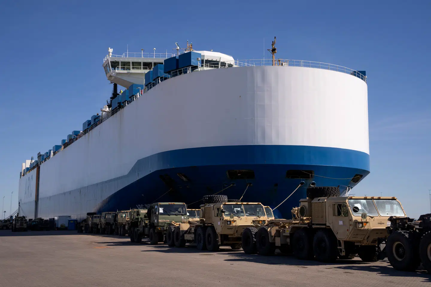 Forleden blev amerikansk materiel sendt hjem fra Esbjerg Havn, efter at det havde været brugt ved øvelser på NATOs østlige flanke.