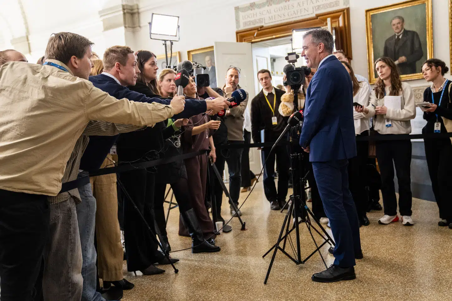 Klima-, energi- og forsyningsminister Lars Aagaard (M) efter et åbent samråd om fordyrelse og forsinkelse af Energinets anlægsprojekter. (Arkivfoto).