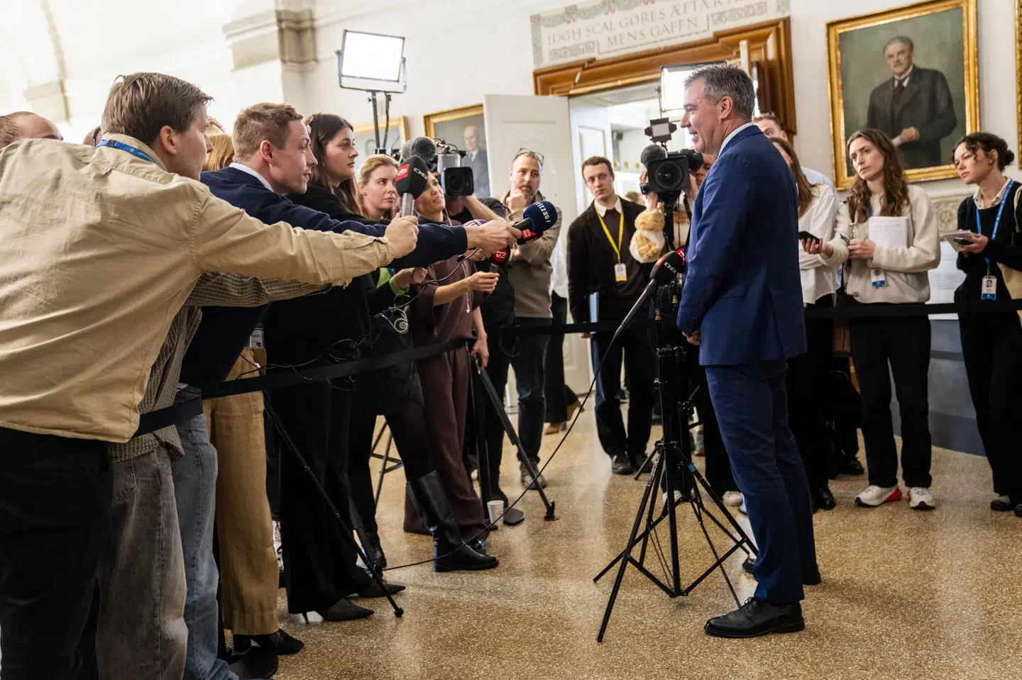 Klima-, energi- og forsyningsminister Lars Aagaard (M) efter et åbent samråd om fordyrelse og forsinkelse af Energinets anlægsprojekter. (Arkivfoto).