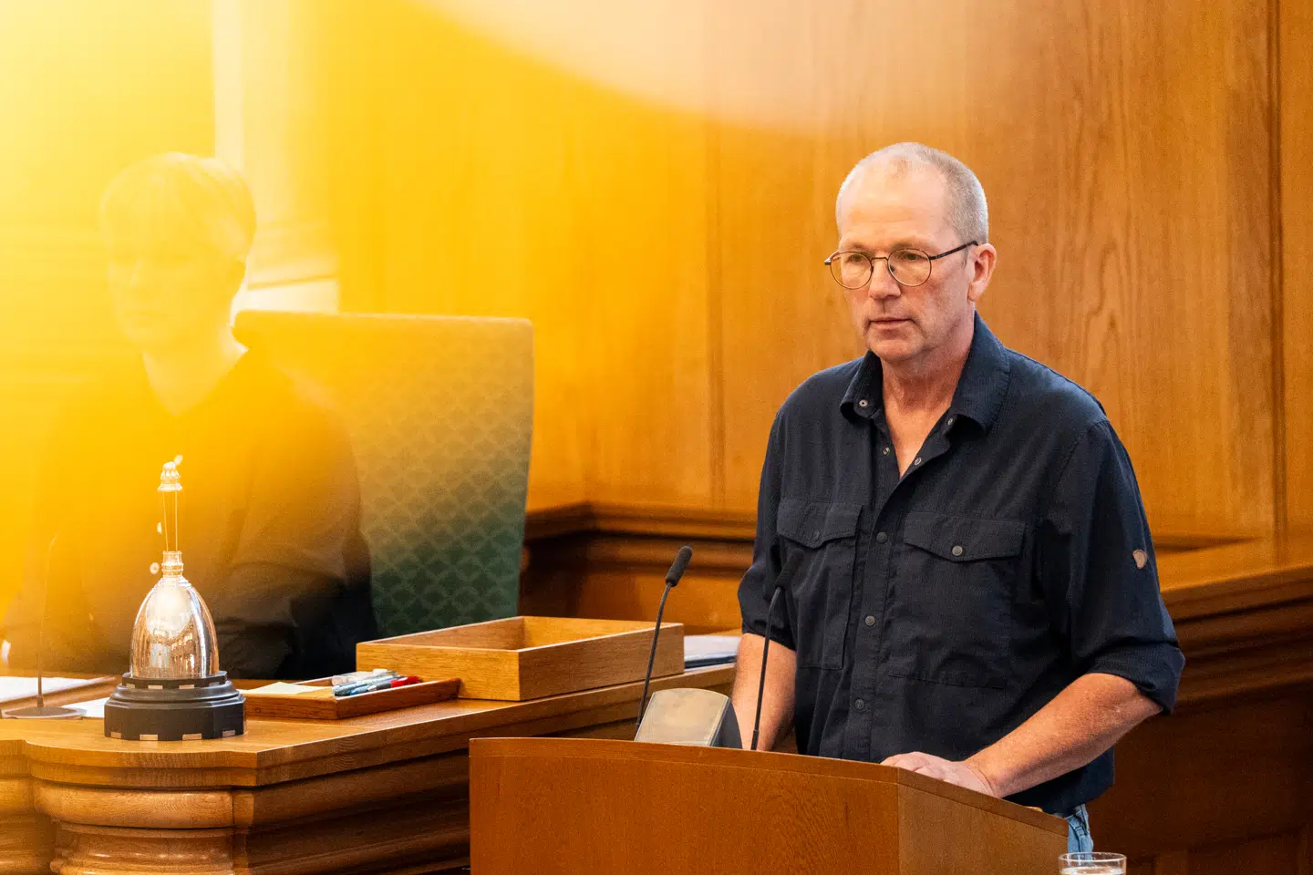 Enhedslistens Peder Hvelplund (EL) under et møde i Folketingssalen på Christiansborg i København, fredag den 11. april 2025.
