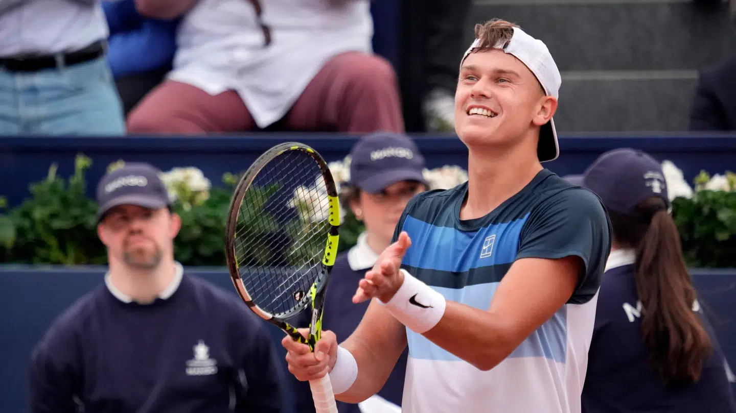 Holger Rune slog russeren Karen Khachanov i lørdagens semifinale.