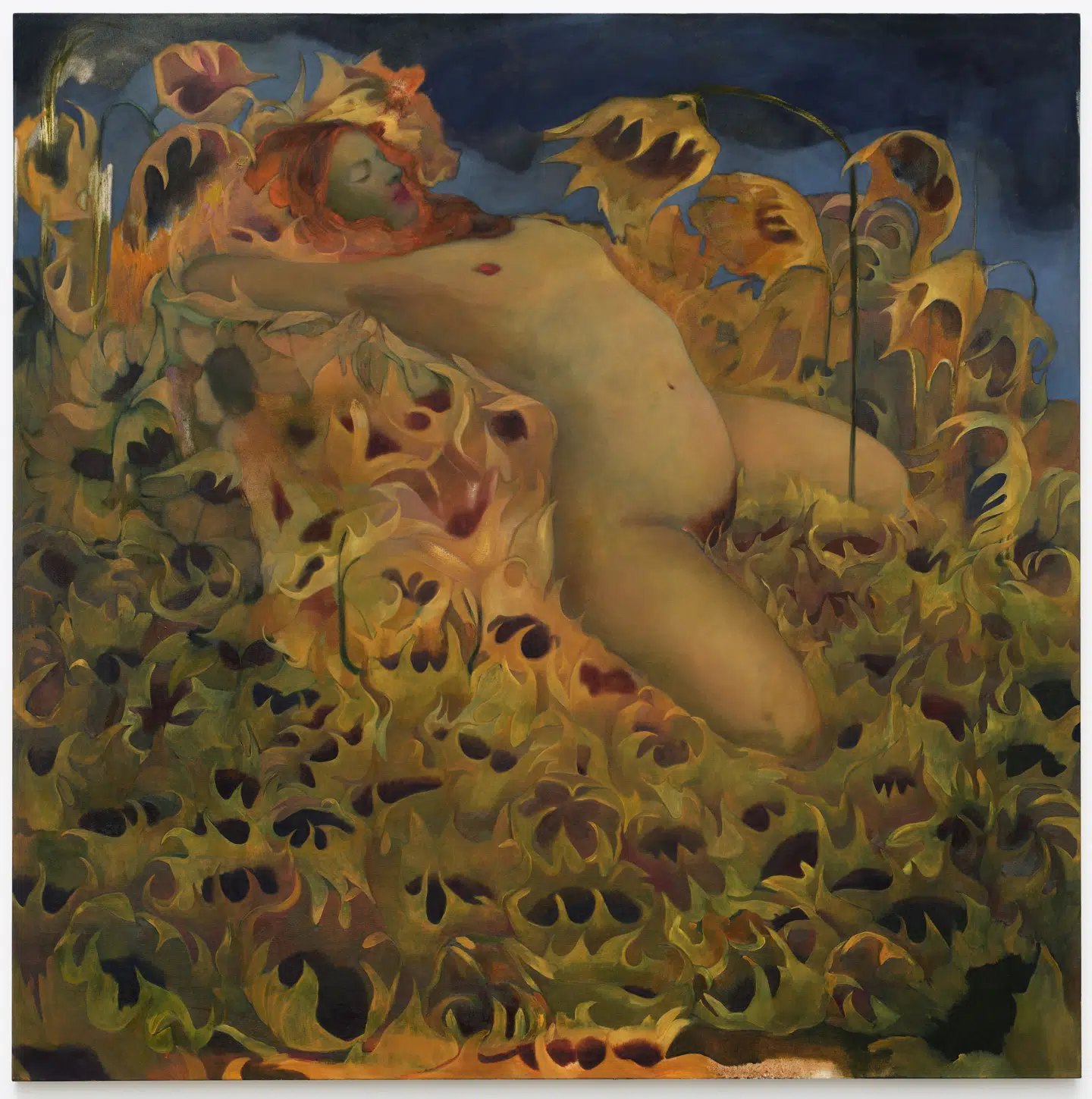 Det starter blødt og sensuelt på Arkens nye udstilling, men bemærk de knivskarpe, kødædende solsikkeblomster. William Blake, Vincent van Gogh og Gustav Klimt kigger med fra parnasset.