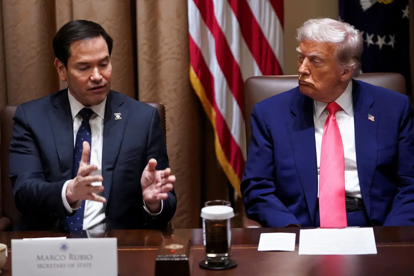 Marco Rubio og Donald Trump. Foto: Nathan Howard, Scanpix