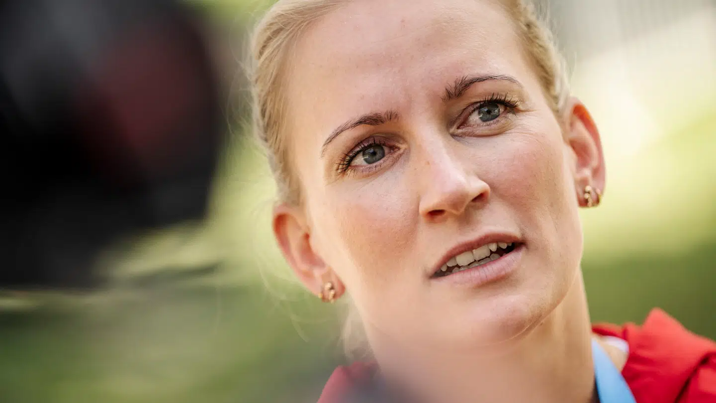 Nanna Skodborg Merrald fra dressurholdet på ridevenuen i Versailles under OL.