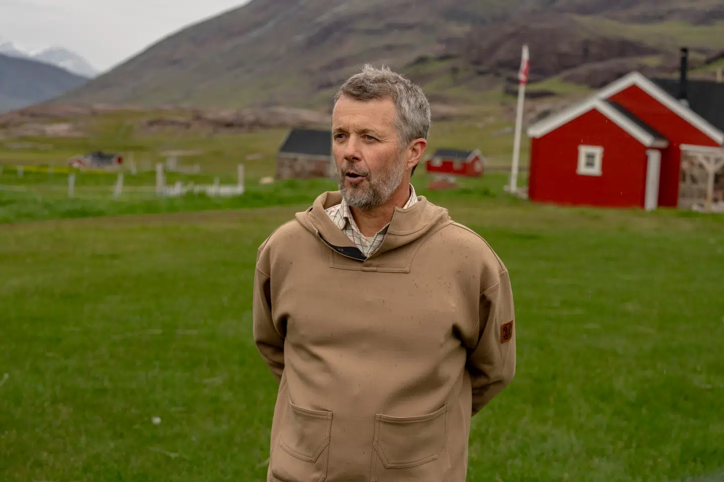 ARKIV. Kong Frederik X ved ankomst til bygden Igaliku i Grønland, fredag den 5. juli 2024.