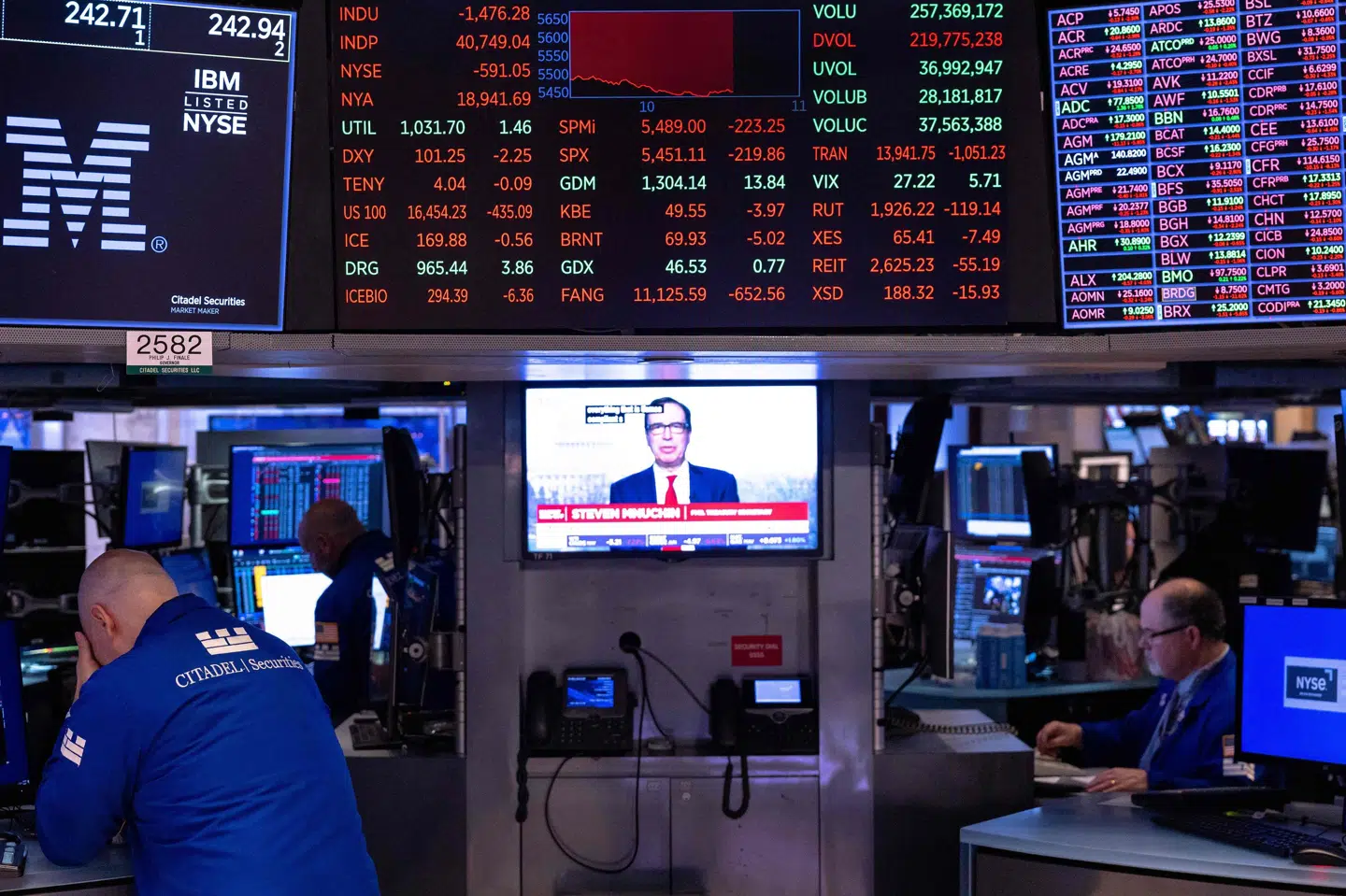 Skiftende toldmeldinger fra USA's præsident, Donald Trump, har gjort ondt på aktiemarkedet i 2025. (Arkivfoto).