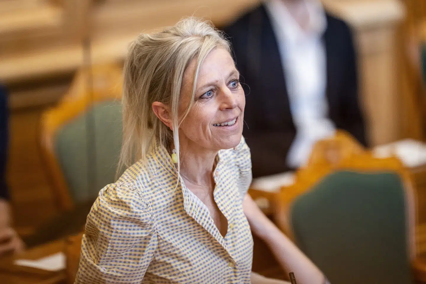 Enhedslistens Trine Pertou Mach (EL) under et møde i Folketingssalen på Christiansborg i København fredag den 11. april 2025. (Arkivfoto).