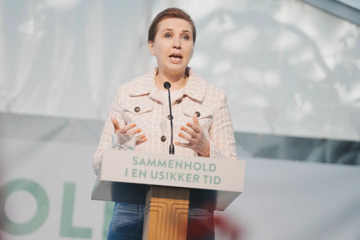 Socialdemokratiets formand, Mette Frederiksen, holdt sin 1. maj-tale i Odense.