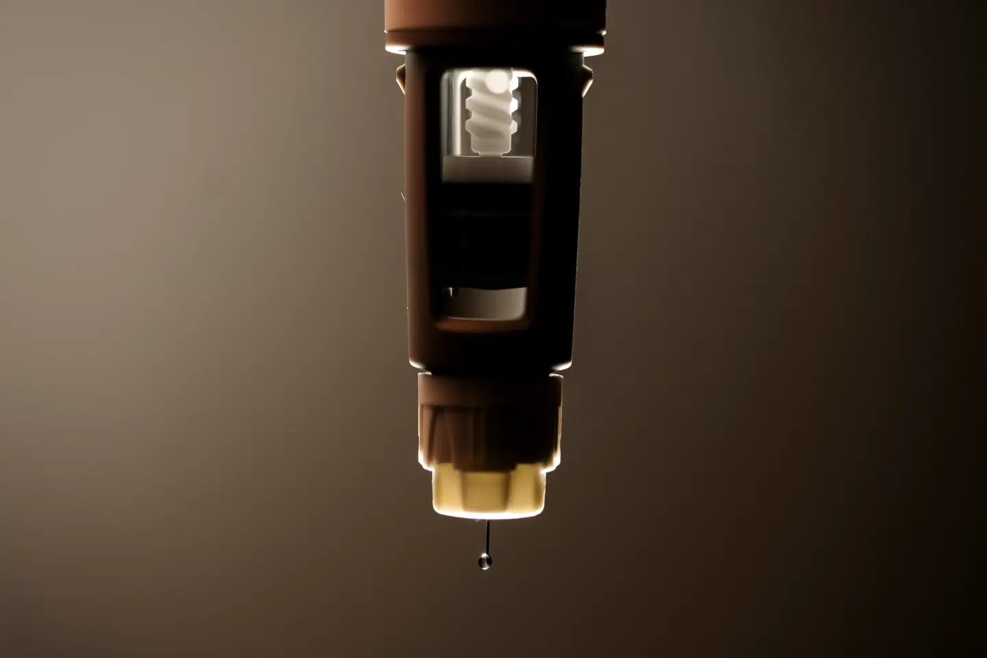 Her ses en Wegovy-sprøjte. Wegovy er Novo Nordisk fedmemiddel, der gør brug af det aktive stof semaglutid, som ligedes er i Ozempic.