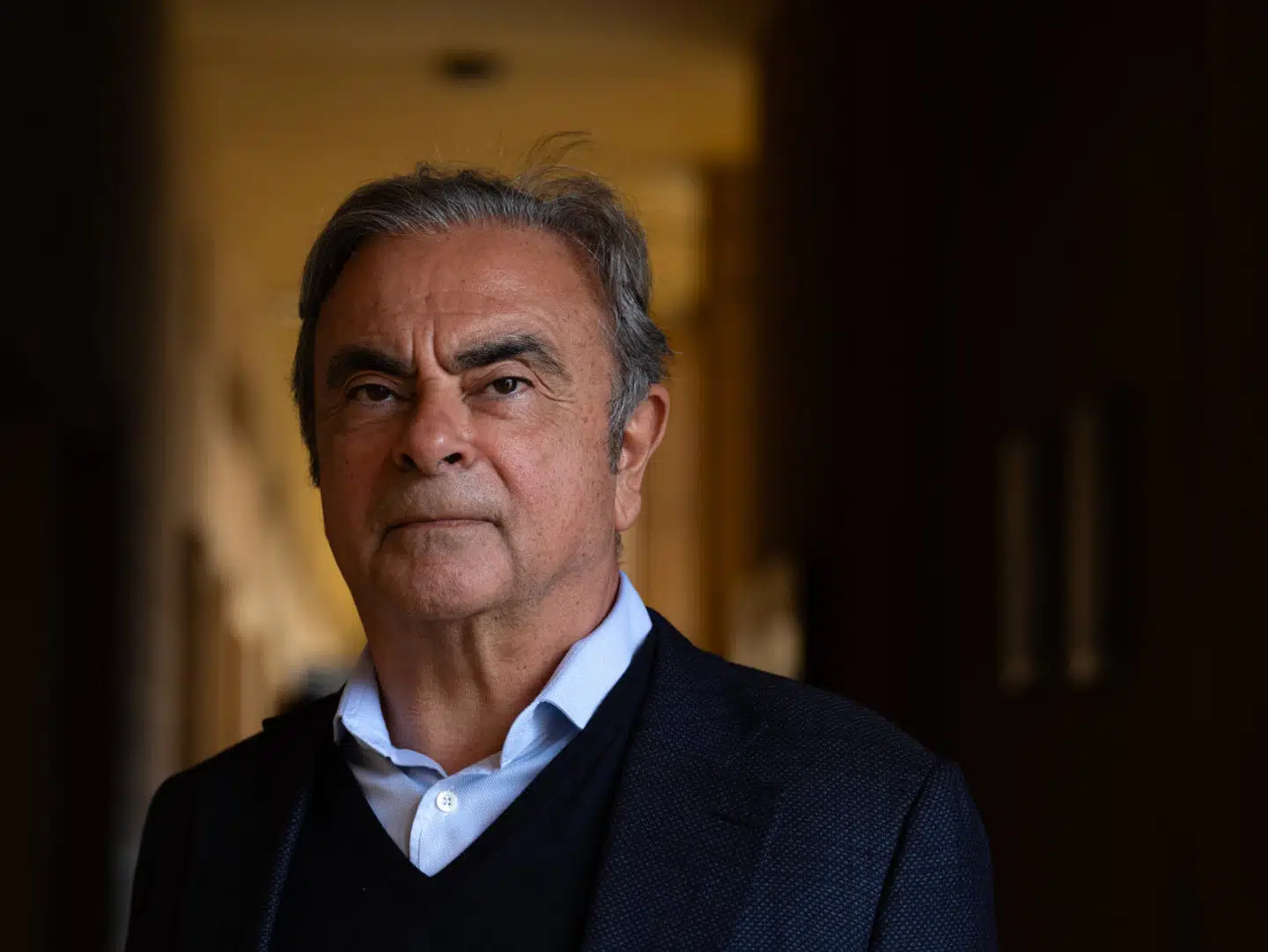 Carlos Ghosn underviser i »Strategisk og krisehåndterings-bootcamp med Carlos Ghosn« på Holy Spirit University i Kaslik i Libanon i dag.