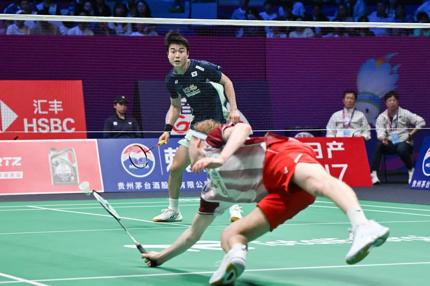 Anders Antonsen vandt sin kamp, men Danmark tabte alligevel kvartfinale mod Sydkorea.