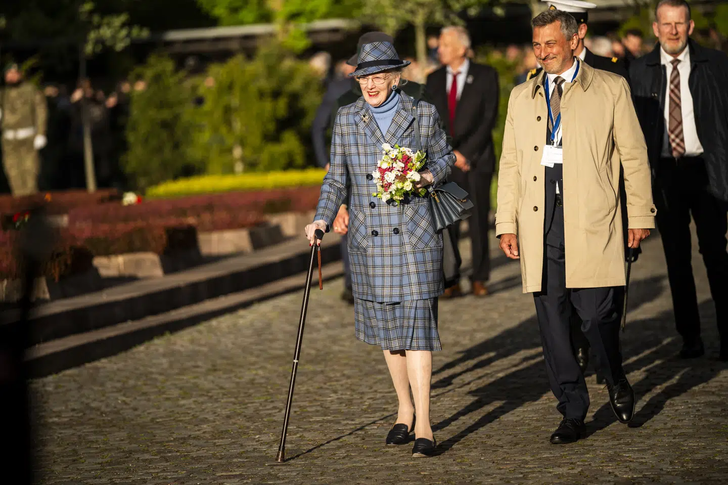 Dronning Margrethe deltog søndag i 80-året for Danmarks befrielse ved en mindehøjtidelighed i Mindelunden i Ryvangen. (Arkivfoto).