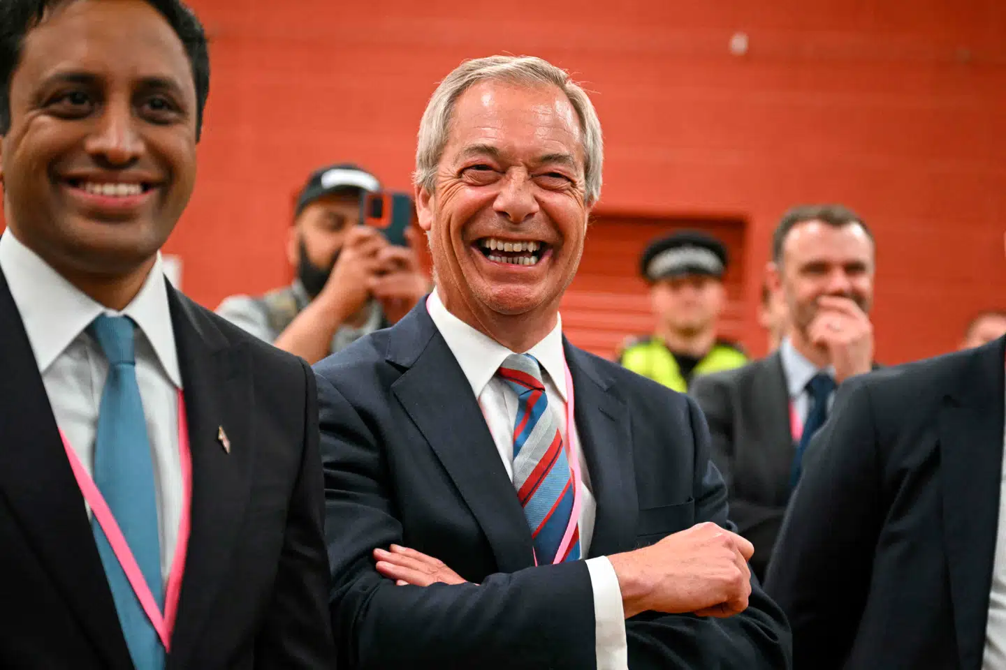 Nigel Farages Reform UK-parti overgik alle forventninger ved sidste uges engelske lokalvalg. Arkivfoto: Photo by Oli Scarff, Scanpix