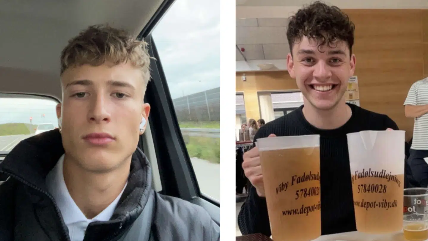 Vennerne Elias og Storm greb chancen, og mens Elias filmede, fik Storm spurgt dronning Mary, om hun ville med ud og drikke øl. Fotos: Privat