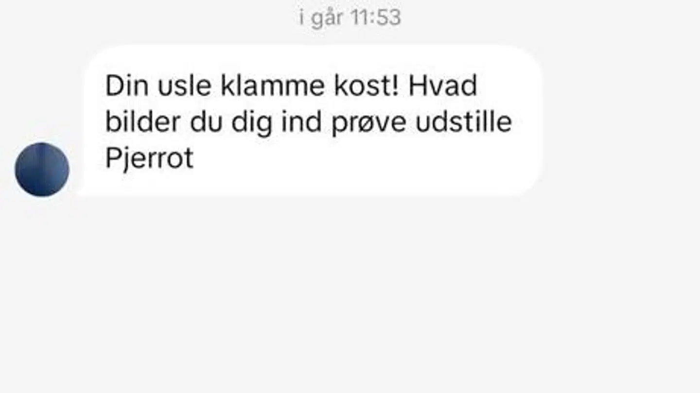 Her ses en af de beskeder, som moren efterfølgende har modtaget.