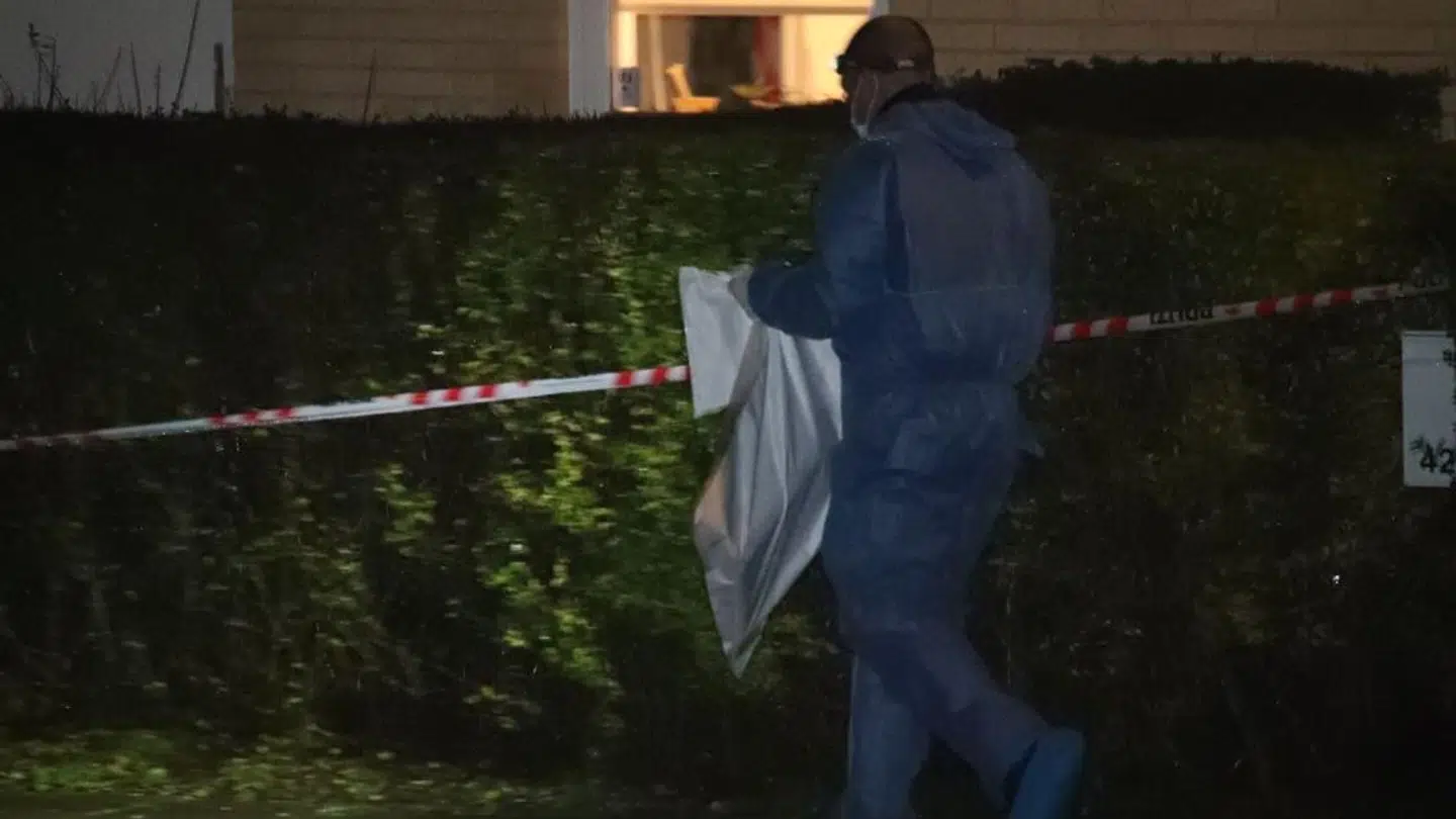 Sådan så det ud, da politiet arbejdede på stedet onsdag.