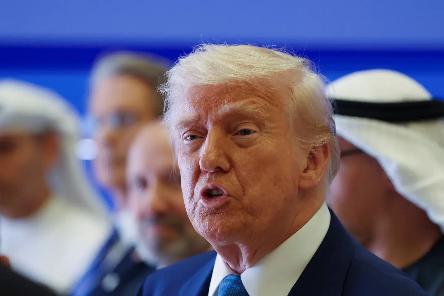 Den amerikanske præsident, Donald Trump, ses her under sit besøg i Ahu Dhabi den 16. maj.