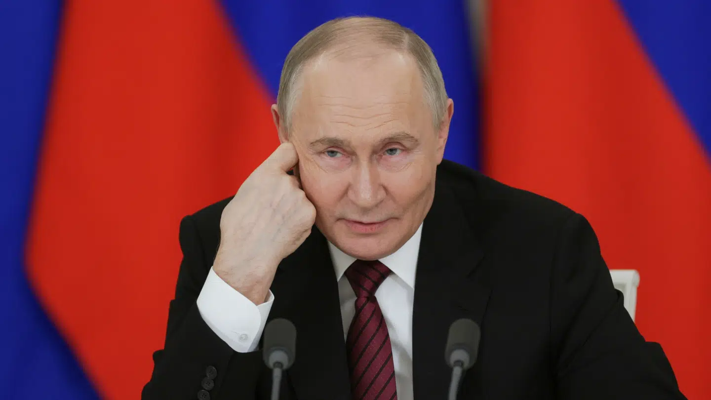 Den russiske præsident, Vladimir Putin, ses her under et møde i Moskva den 11. maj.