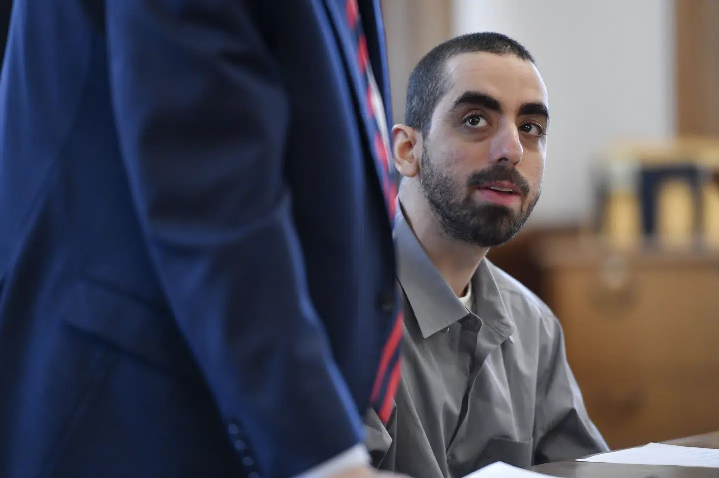 Hadi Matar blev i februar kendt skyldig i drabsforsøg. Fredag er han blevet idømt 25 års fængsel. (Arkivfoto).