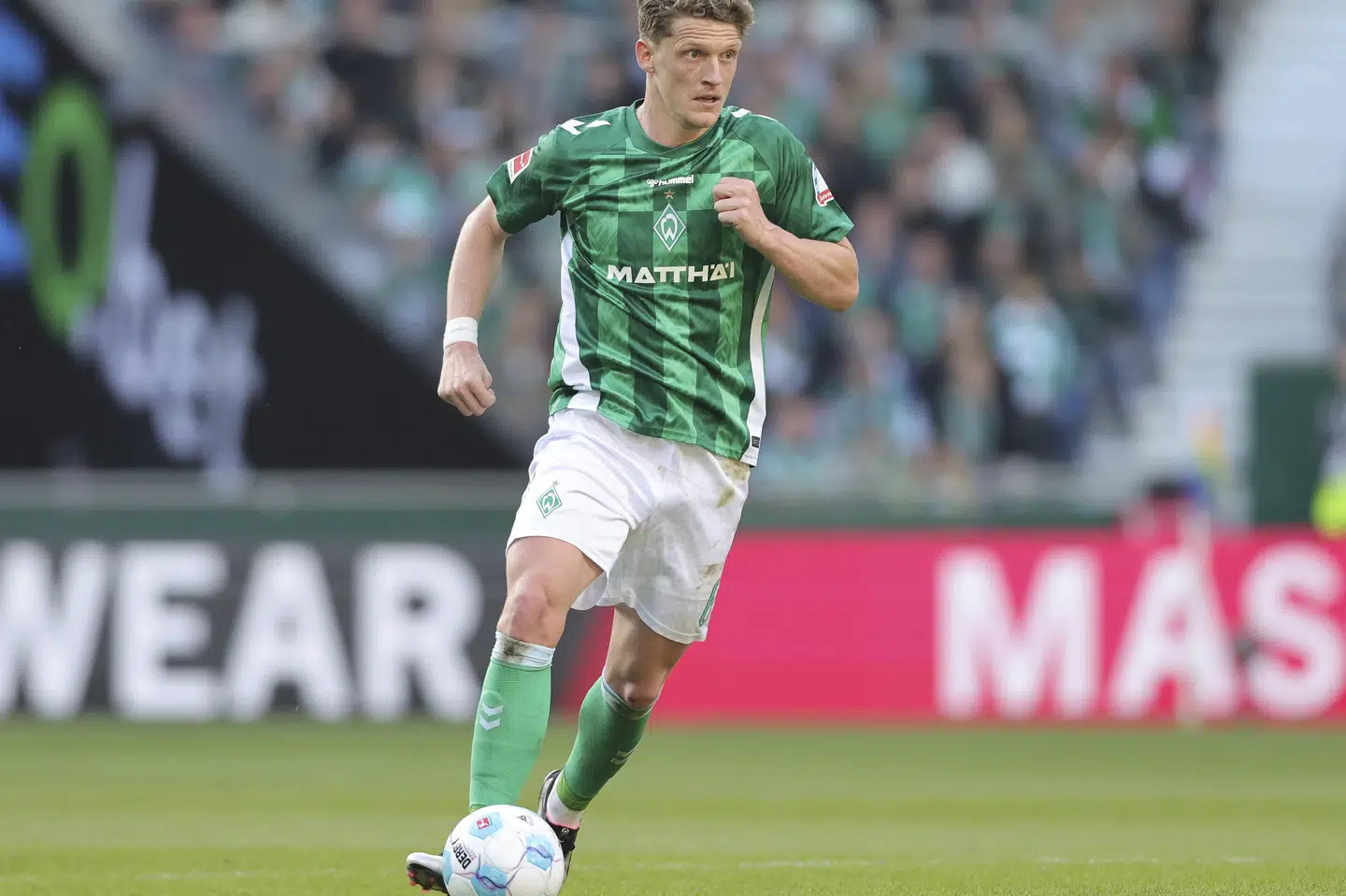 Jens Stage pandede lørdag Werder Bremen foran 2-0 mod Heidenheim og scorede sit tiende mål i Bundesligaen i sæsonen. (Arkivfoto).