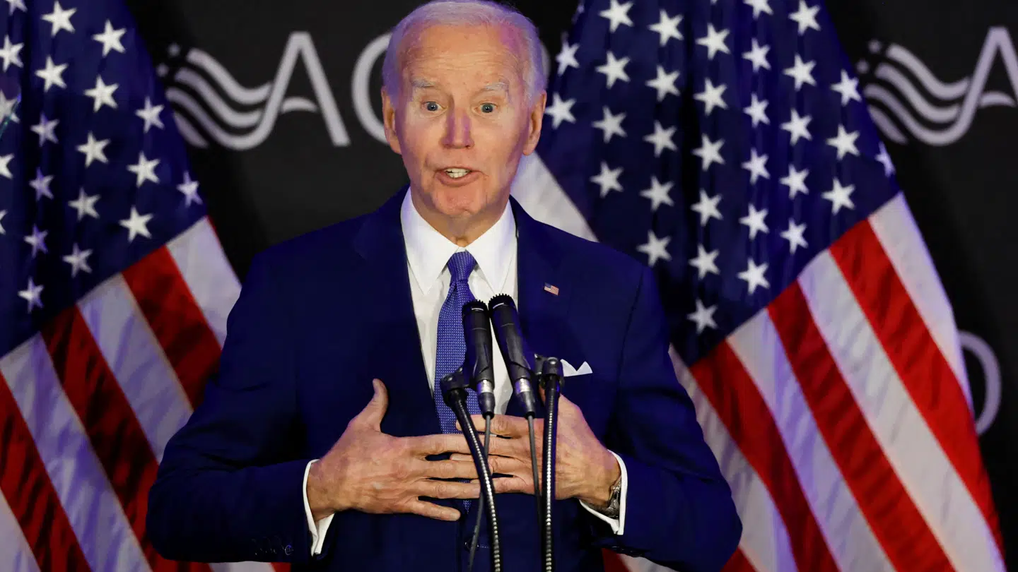 Joe Biden fotograferet i Chicago 15. april.