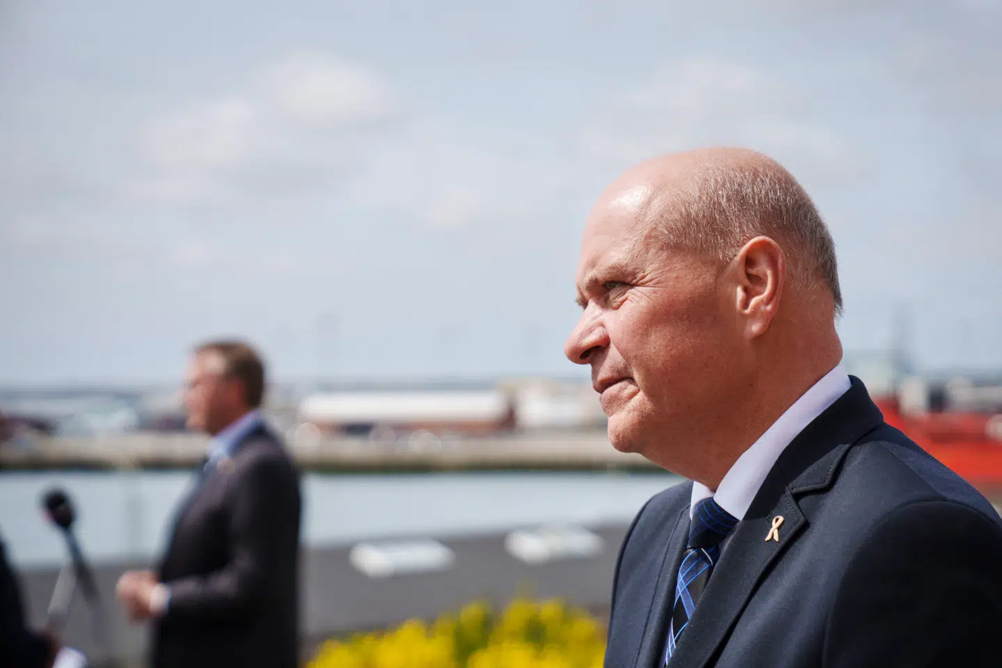 Søren Gade var med, da Esbjerg Havn i 2022 blev præsenteret som NATO-knudepunkt.