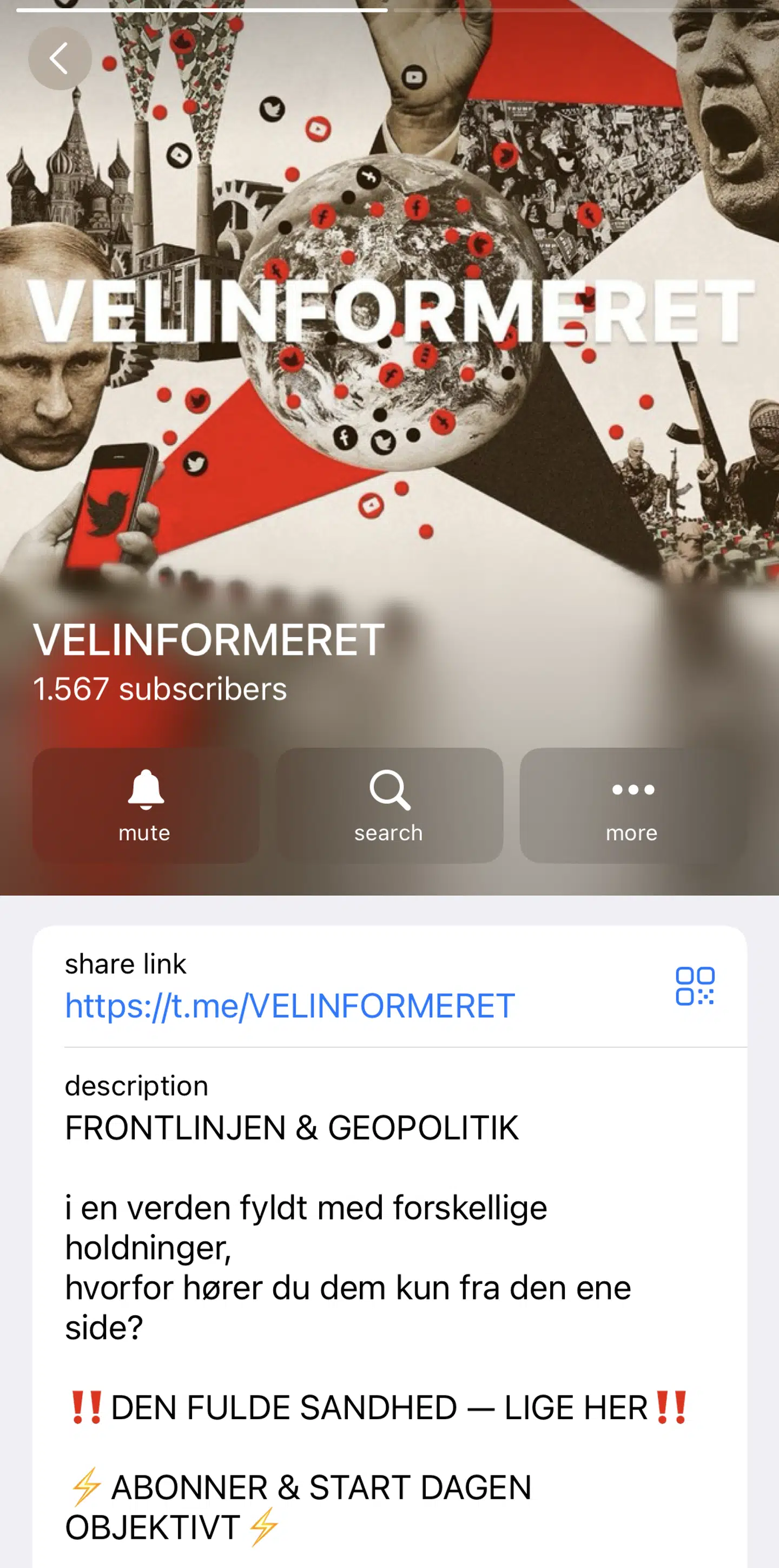 Zenia Grynbergs Telegram-kanal 'Velinformeret' påstår at give sit danske publikum »den fulde sandhed« om blandt andet krigen i Ukraine og om NATO.