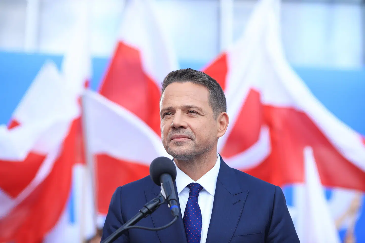 Rafal Trzaskowski fik 31,4 procent af stemmerne mod 29,5 procent til Karol Nawrocki ved første runde af det polske præsidentvalg. Arkivfoto; Jarek Praszkiewicz, Scanpix