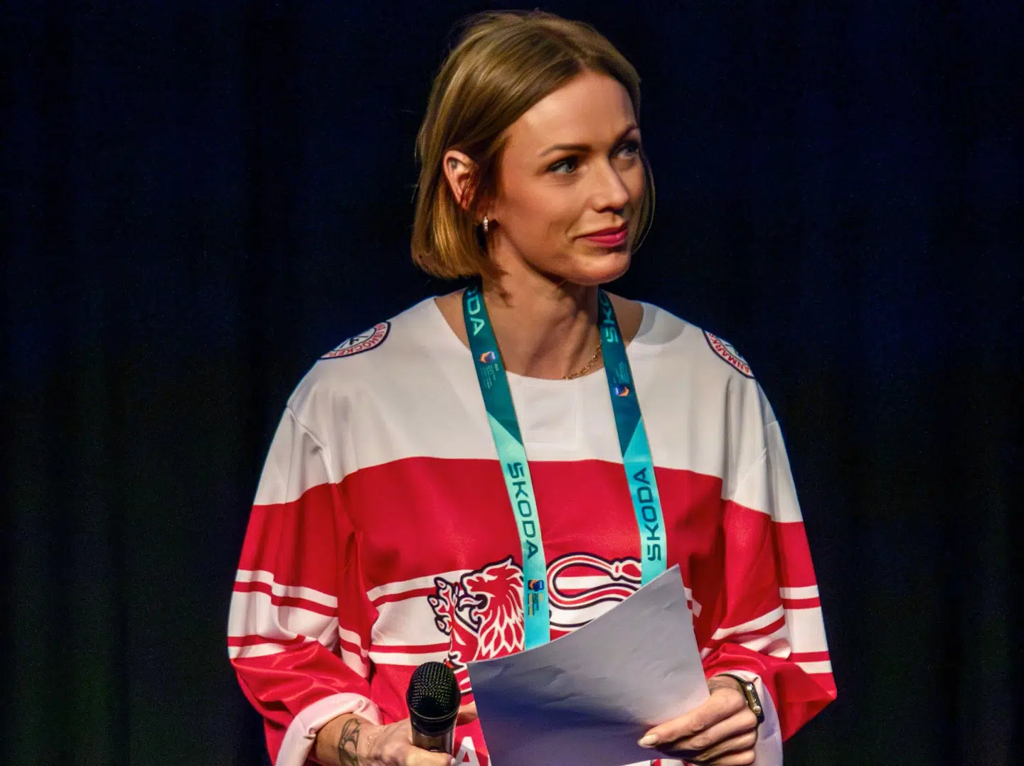 Lisbeth Østergaard har været vært for fanzonen under VM-slutrundens kampe i Herning.