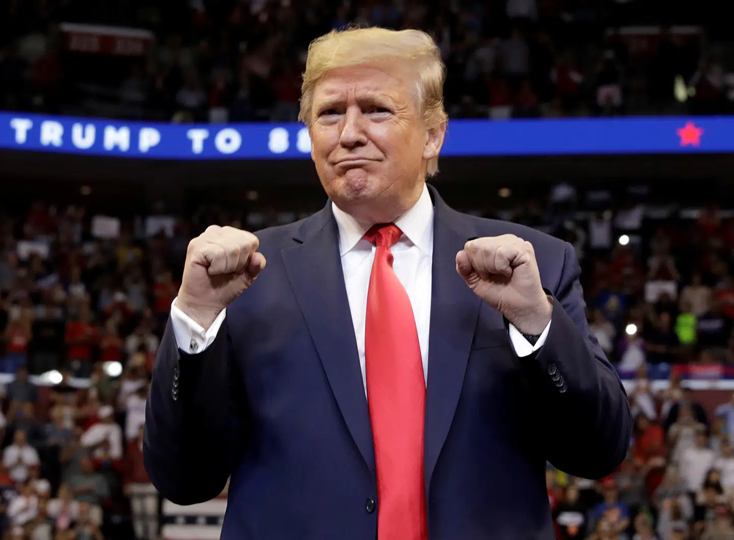 Trump til rally i Sunrise, Florida.
