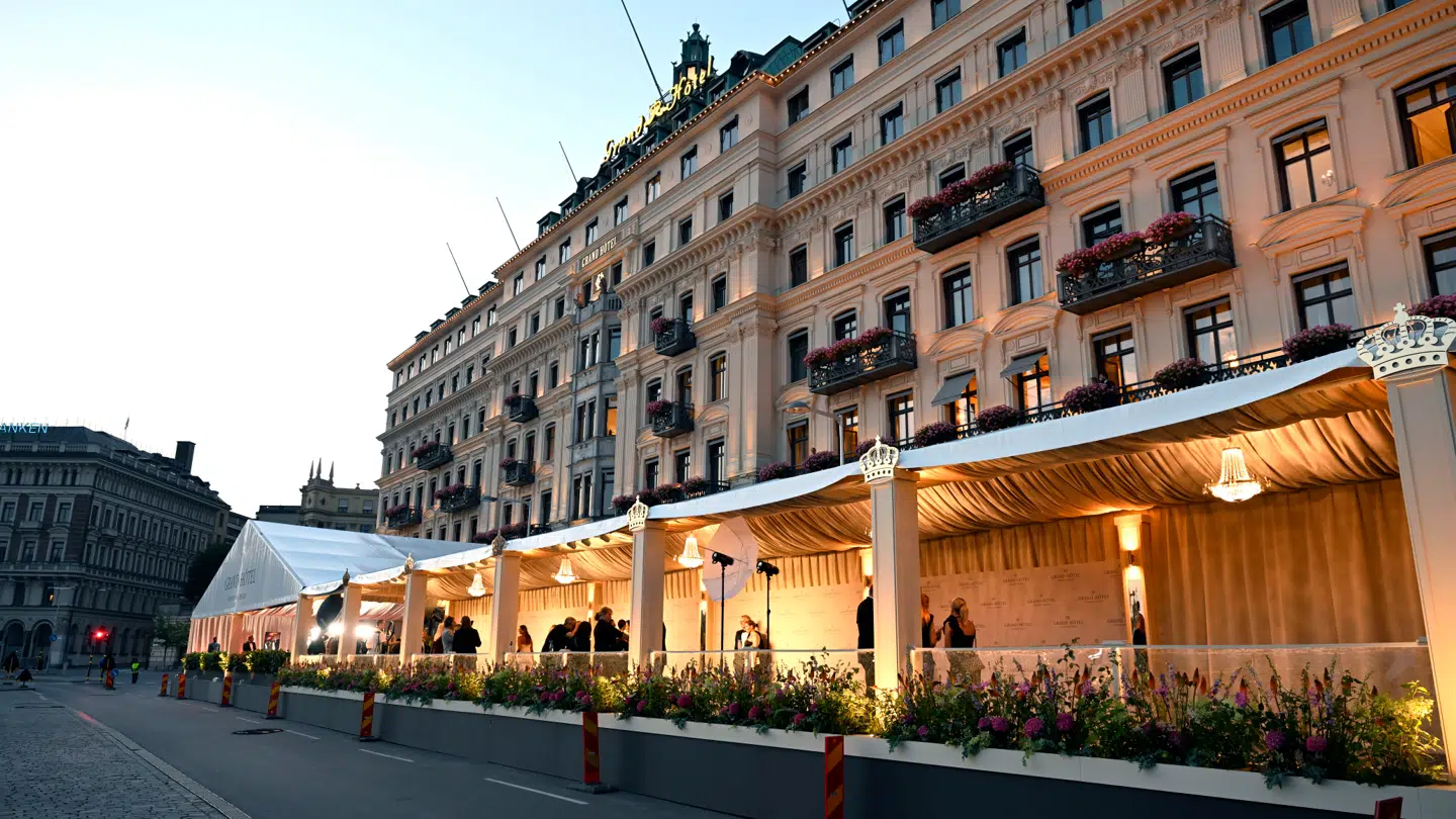 Arkivfoto fra fejringen af Grand Hôtel, som sidste år havde 150 år på bagen.