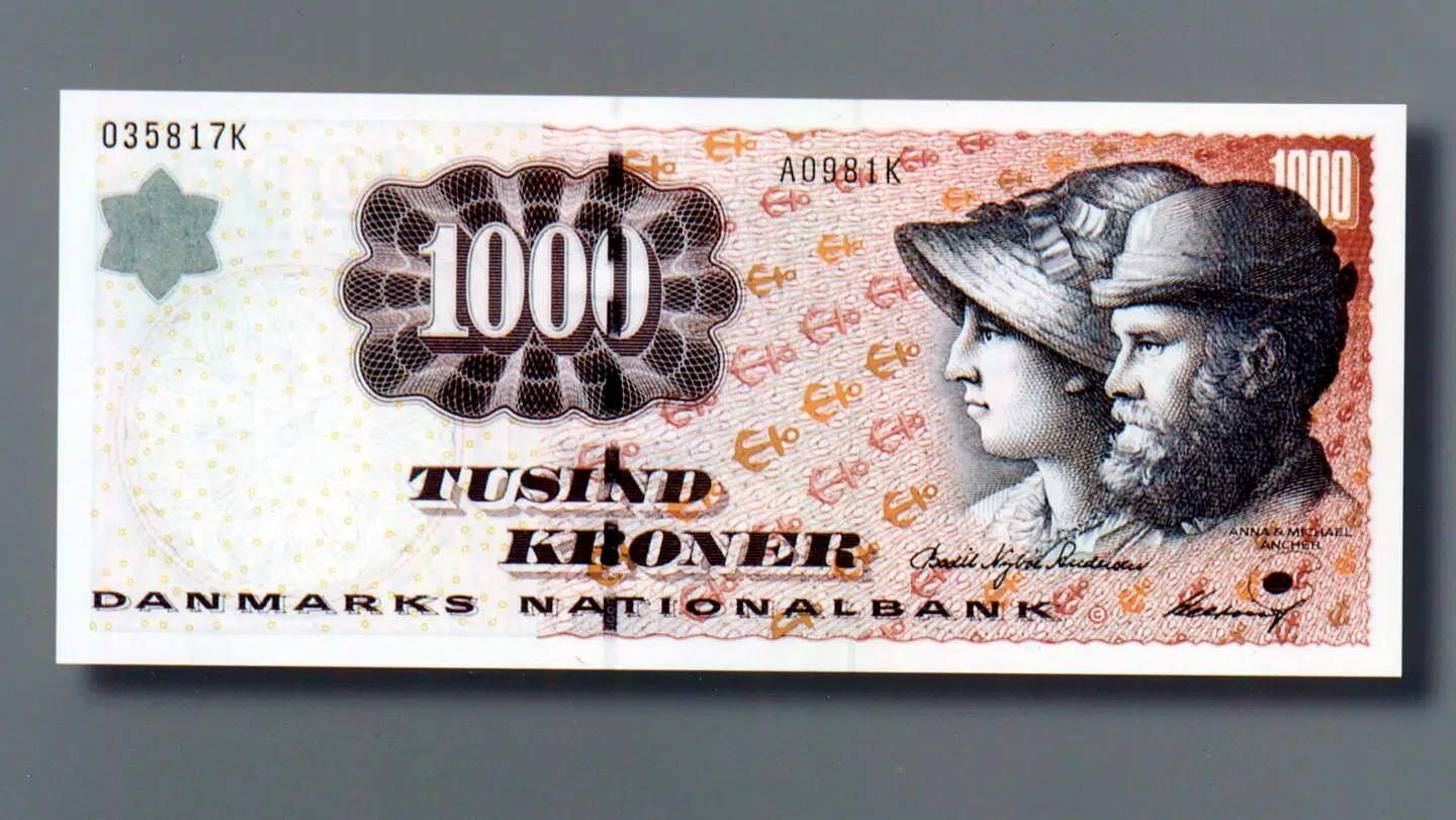 Fra og med lørdag kan man ikke længere bruge 1000-kronesedlen som betalingsmiddel. Det samme gælder en række andre pengesedler.