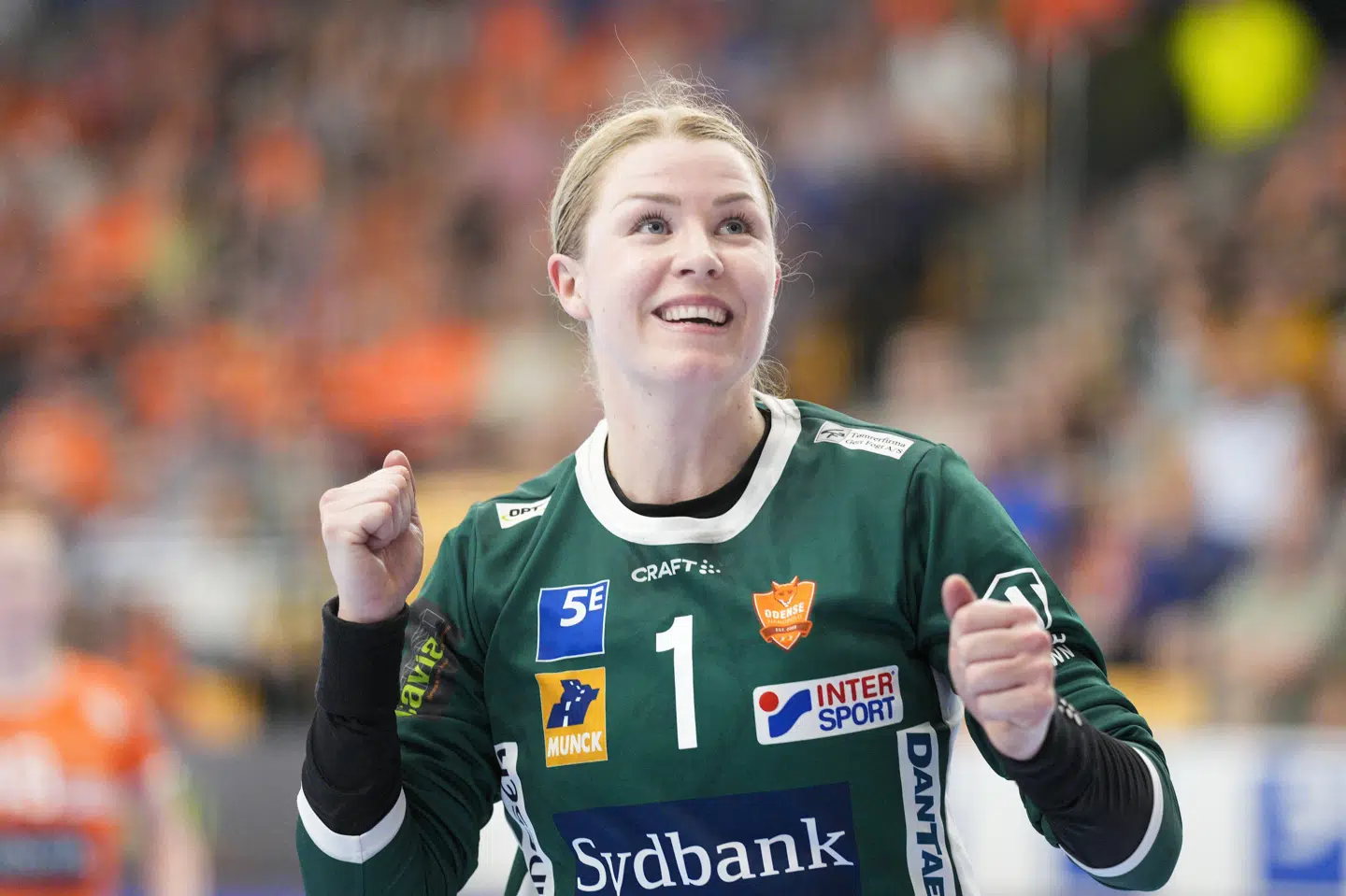 Martina Thörn har tidligere vundet DM-guld med Odense. Fremover skal hun stå i buret hos HØJ. (Arkivfoto).