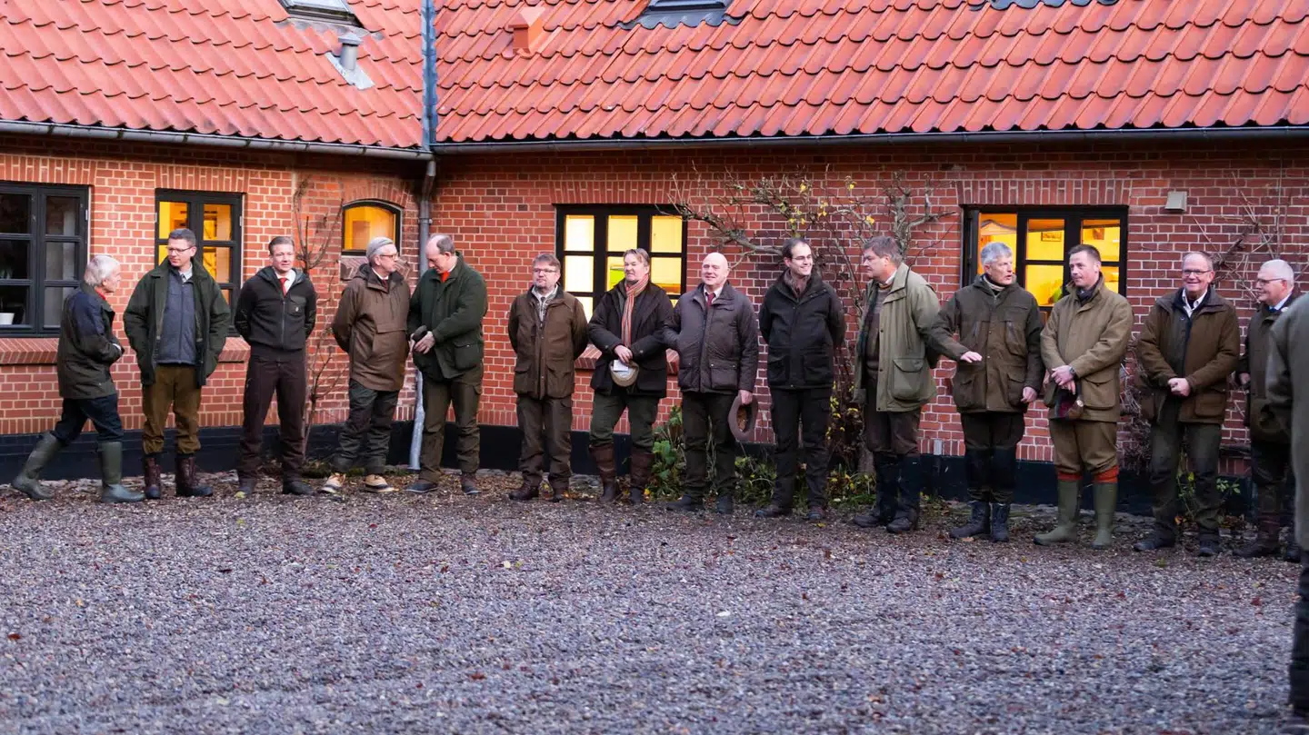 Der var en del rigmænd og vigtige jyske personer med på kronprinsen kongejagt i Klosterheden.