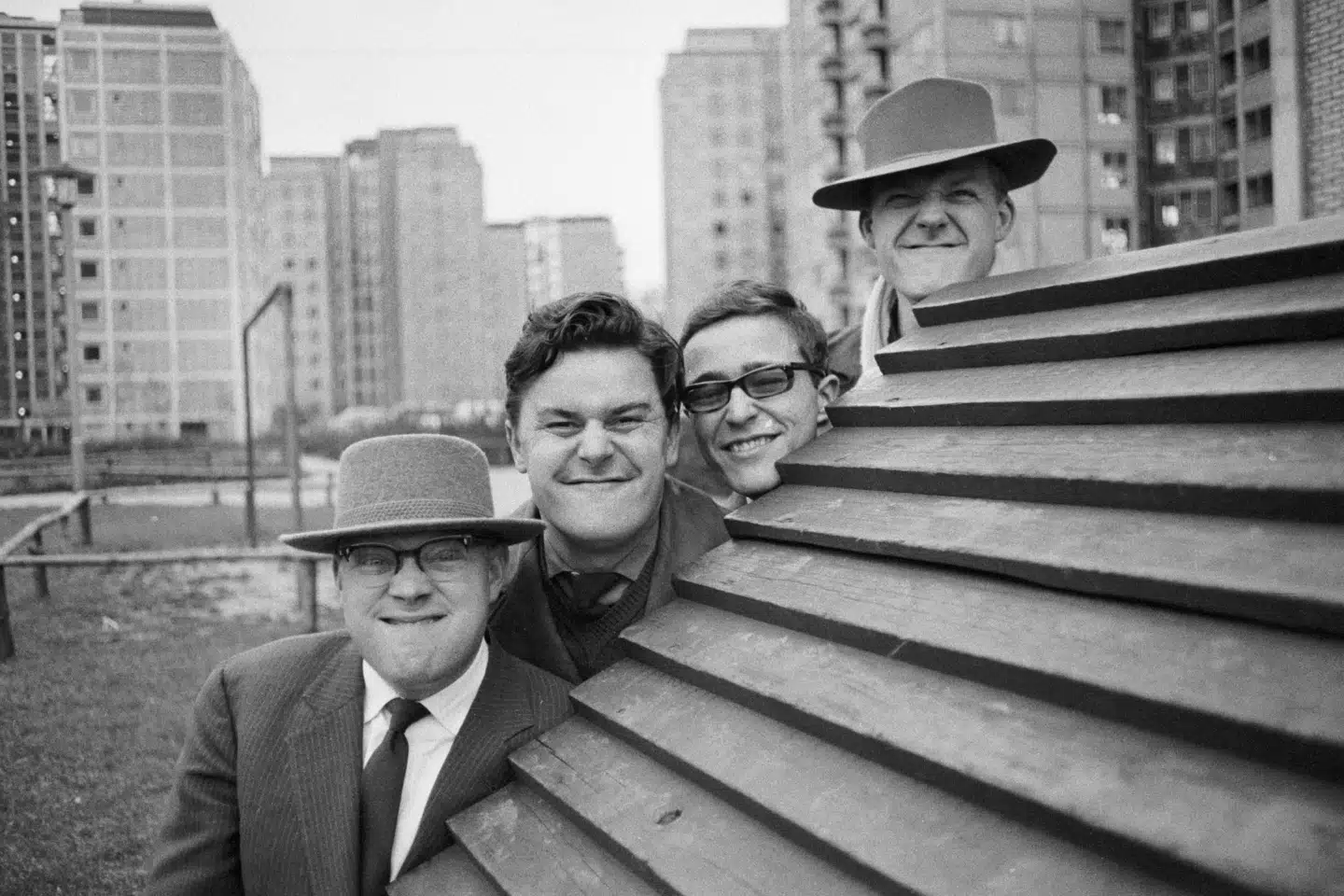 Sangkvartetten Four Jacks. Fra venstre ses Bent Werther, John Mogensen, James Rasmussen og Poul Rudi. (Arkivfoto).