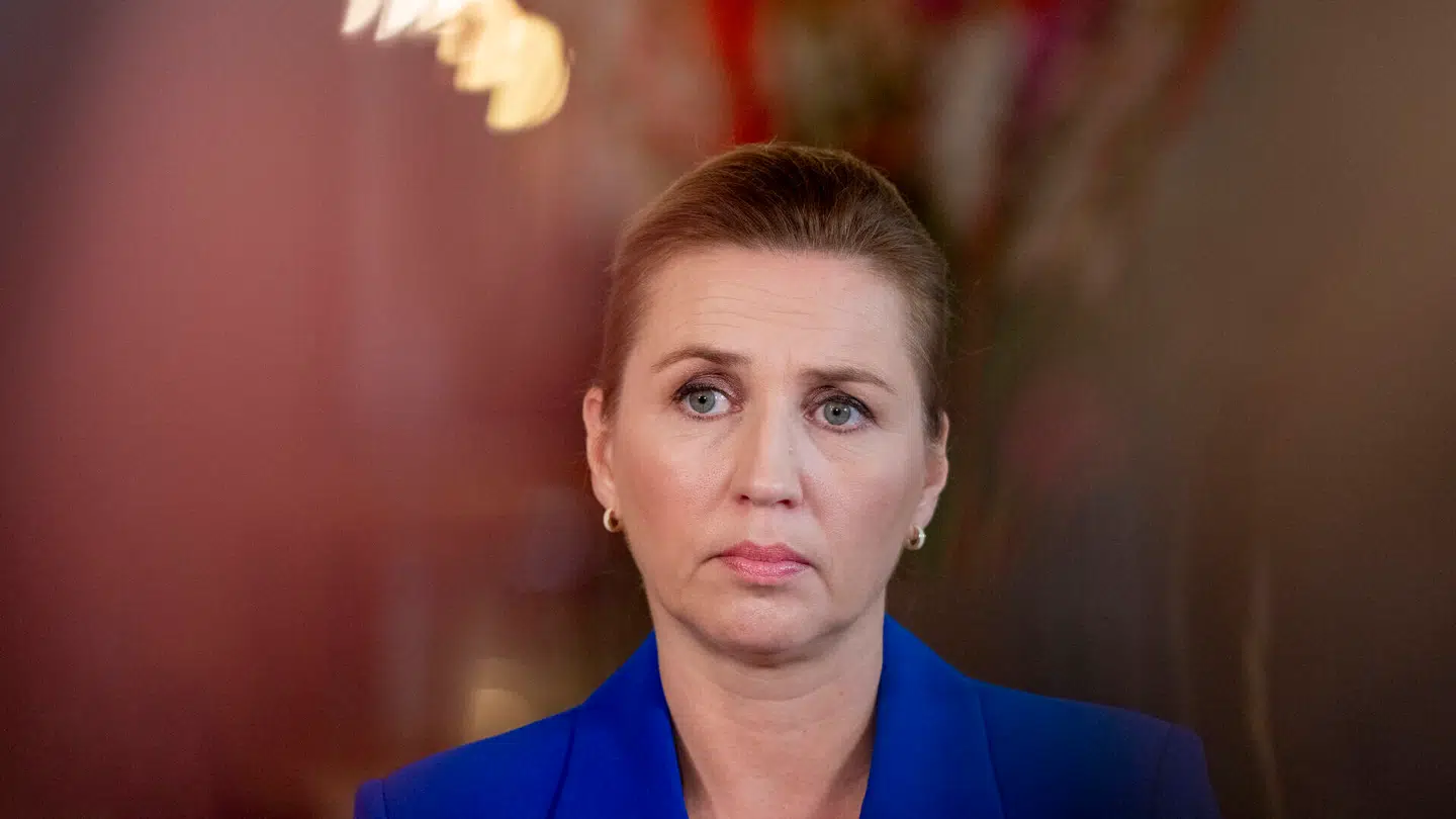 Åbningsdebat i folketinget 2023 Statsminister Mette Frederiksen (S) holder doorstep pressemøde.