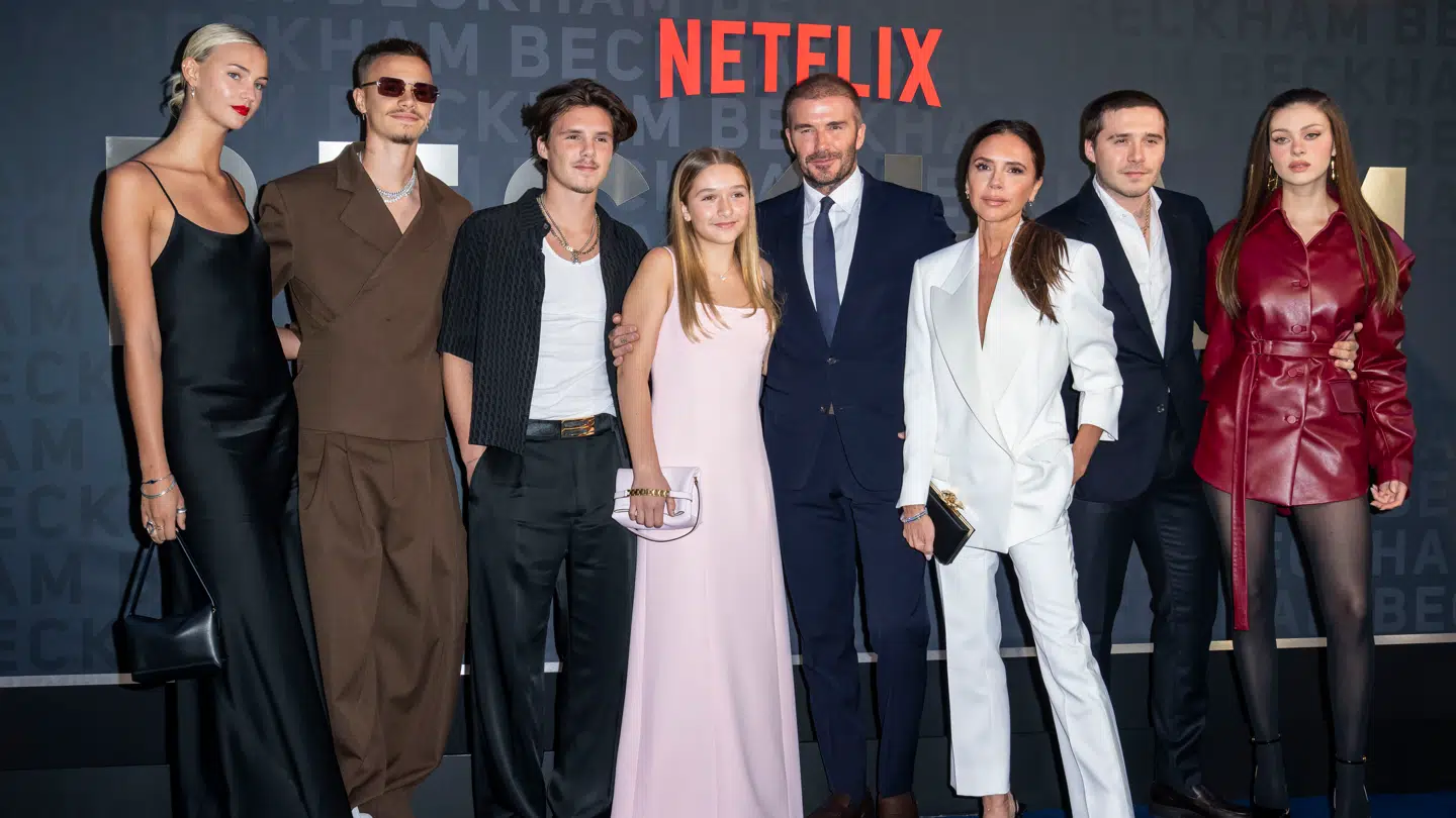 Beckham-familien, da alle var på talefod.