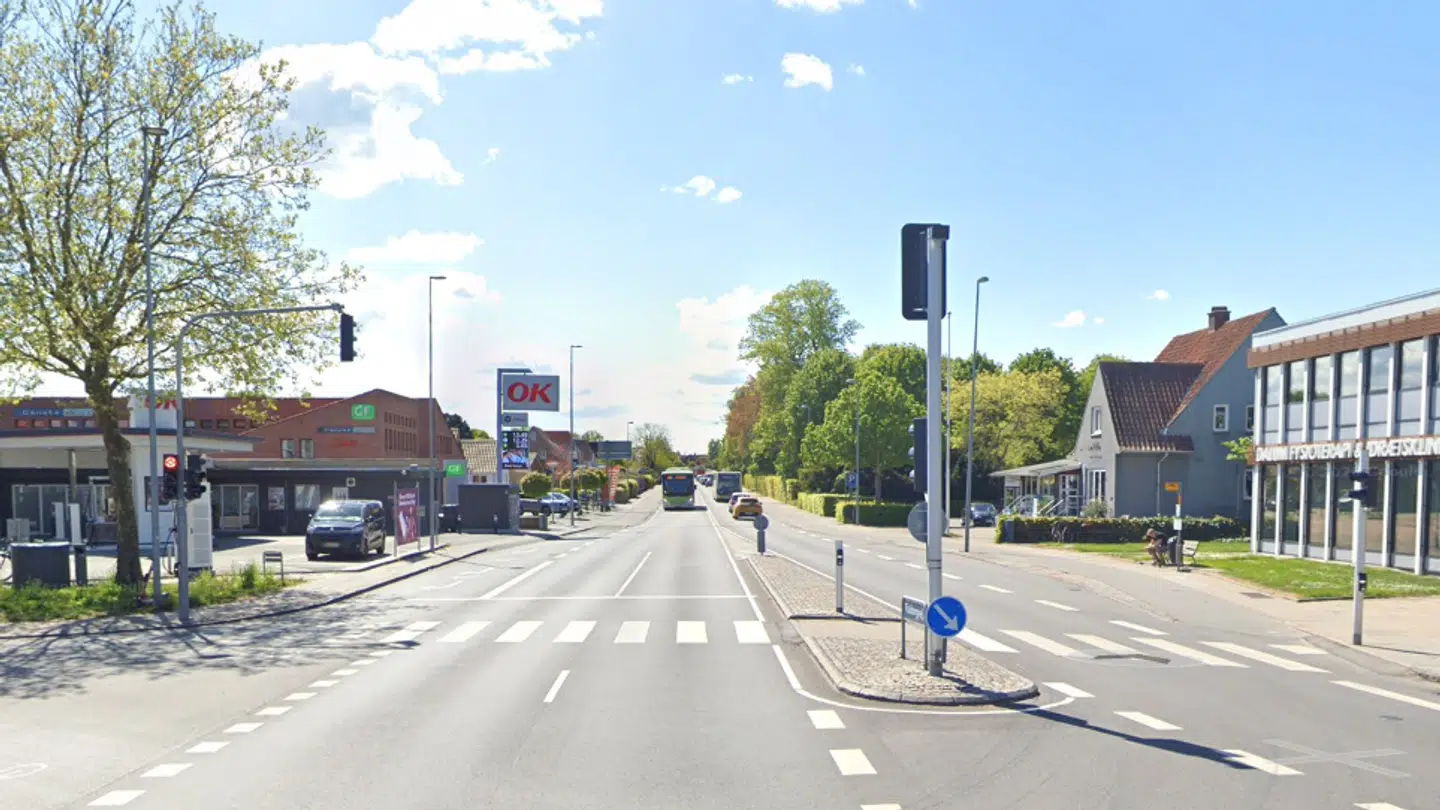 Det var i dette kryds, at ulykken skete.