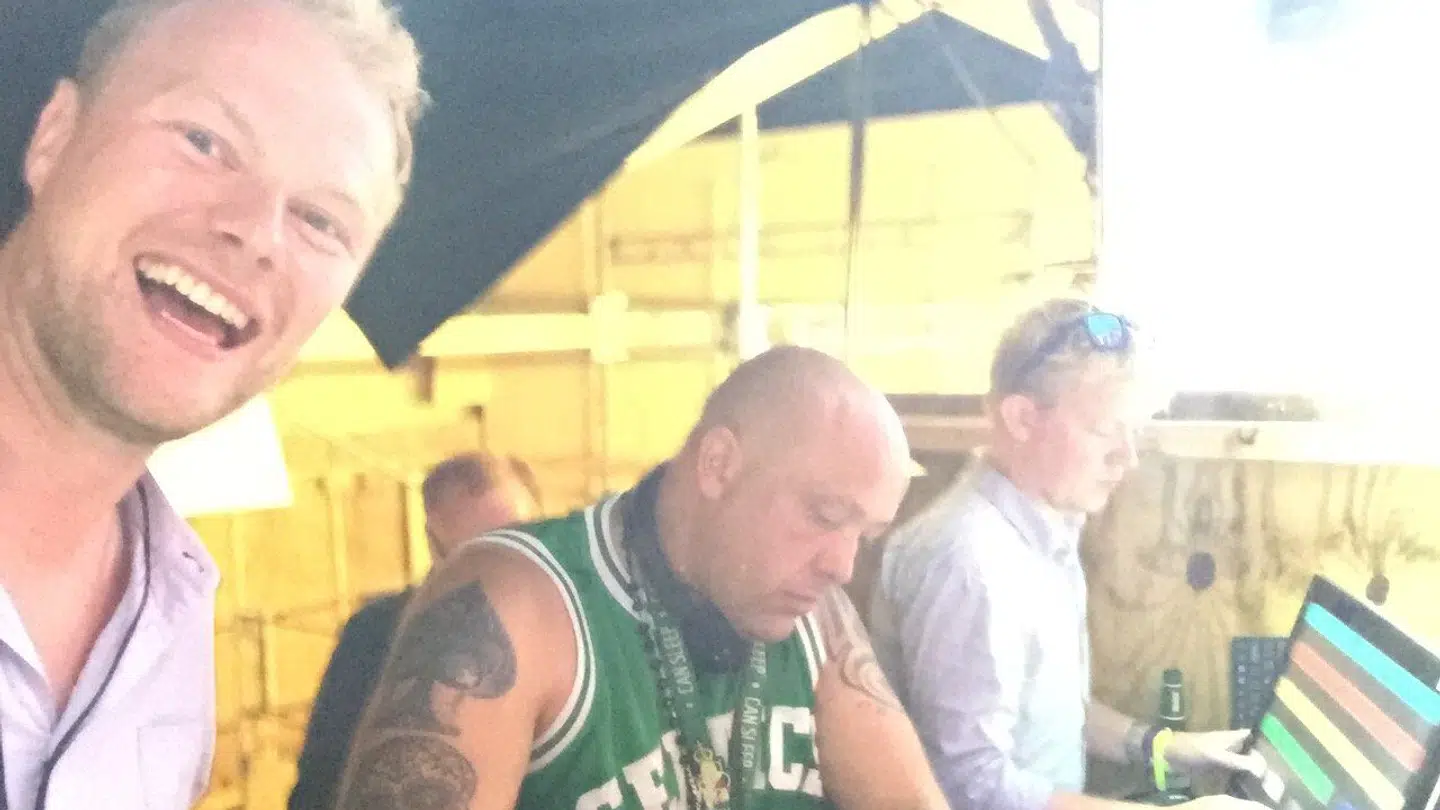 Sammen med René Dif fyrede Christian Degn op for fest i Wunderbar på Smukfest.