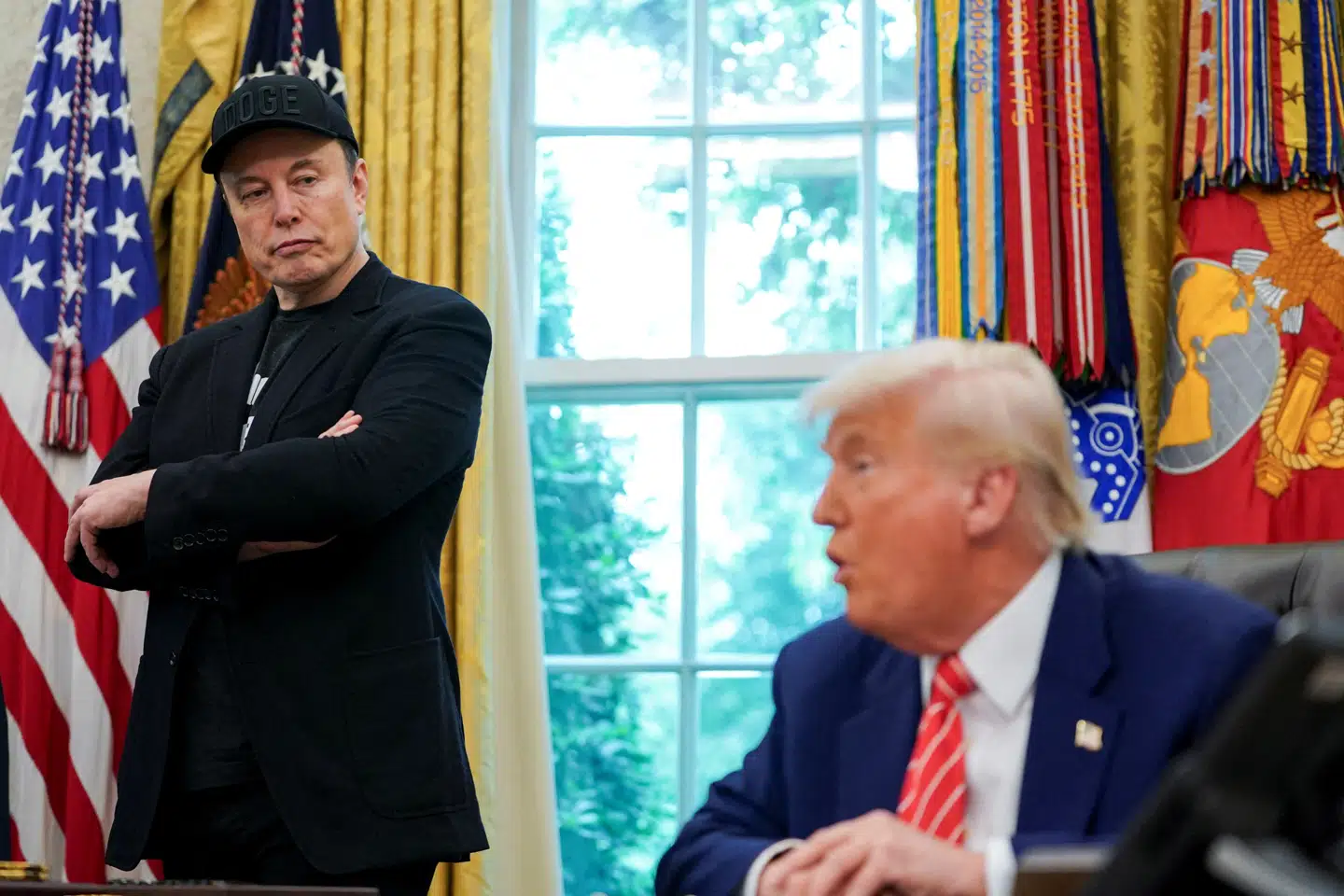 Fra venner til fjender: Elon Musk og Donald Trump er røget i totterne på hinanden.