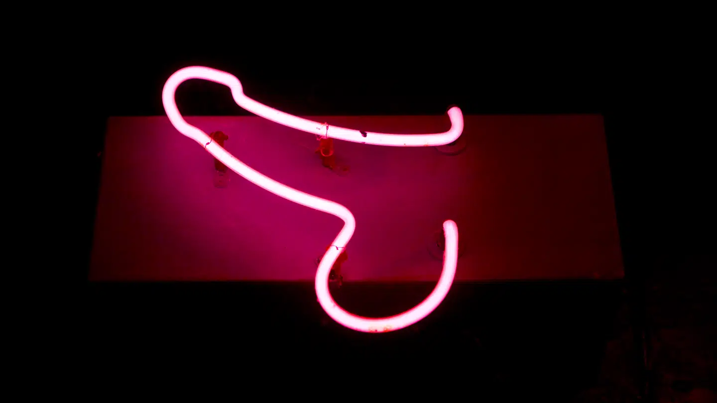 En penis i lysstofrør.