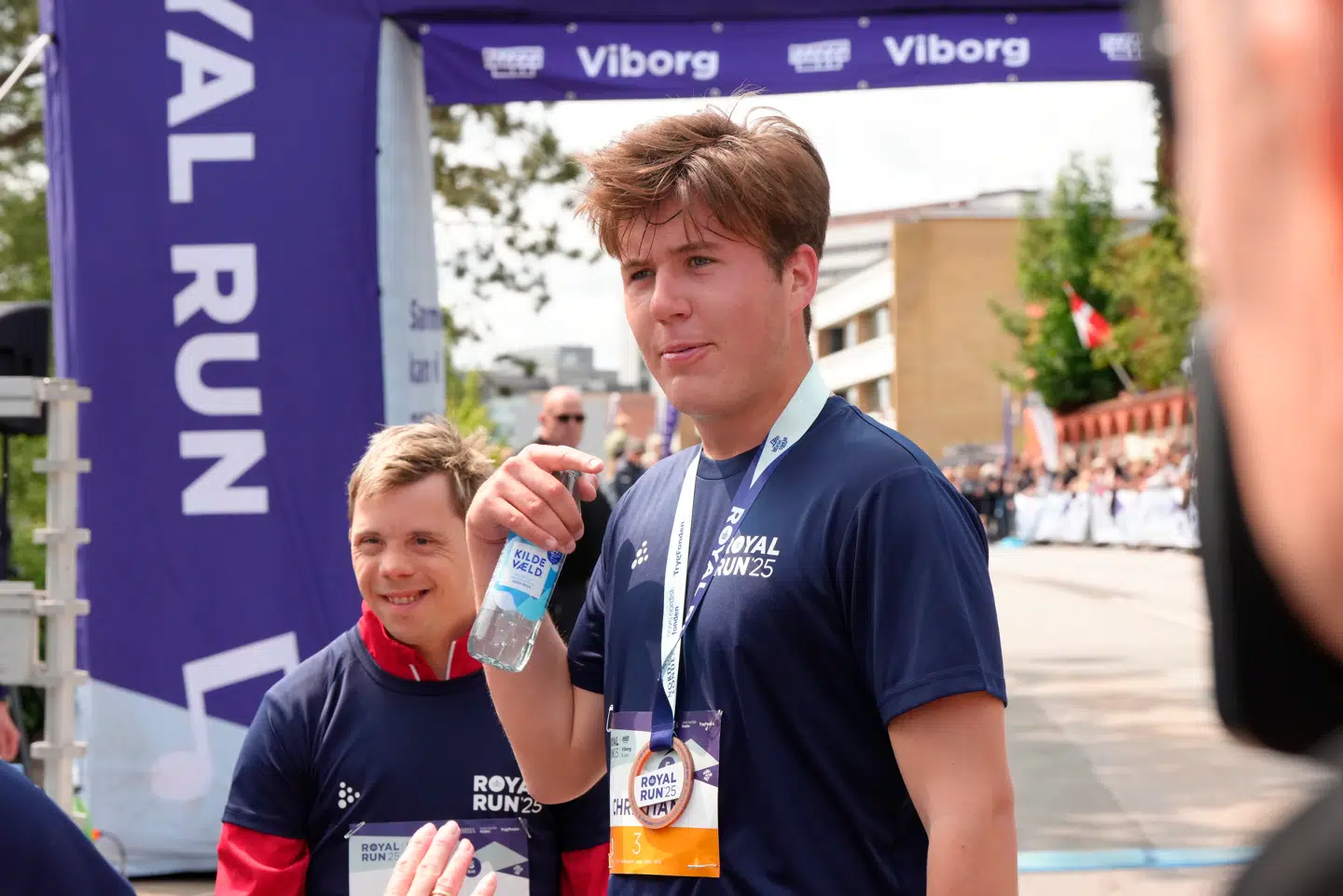 Kronprins Christian løb fem kilometer i Viborg under Royal Run.
