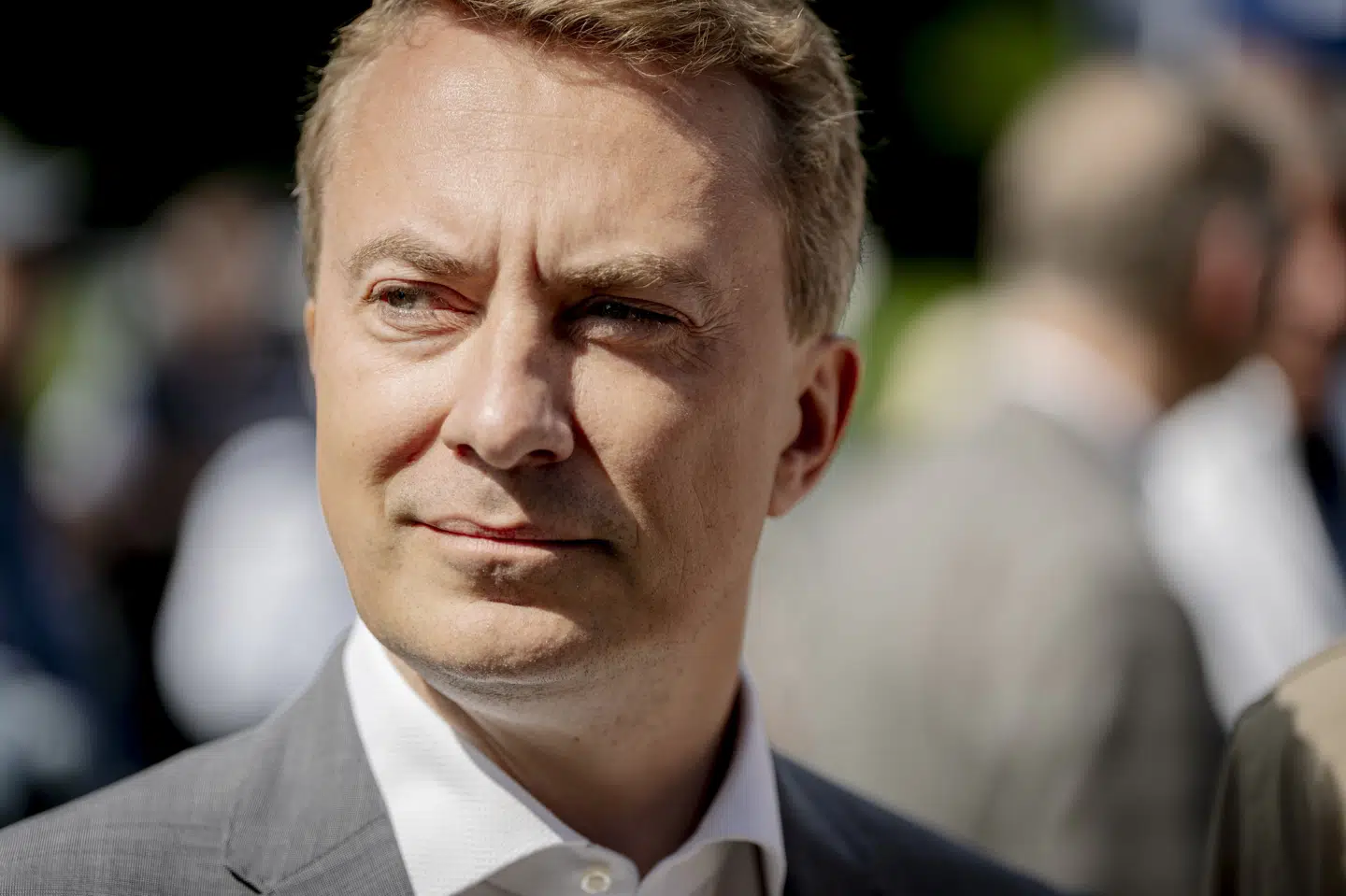 Dansk Folkepartis formand, Morten Messerschmidt, var 5. juni til grundlovsmøde i Ullerslev på Fyn. Hans klare mål er, at Dansk Folkeparti skal i regering ved et borgerligt flertal. (Arkivfoto).