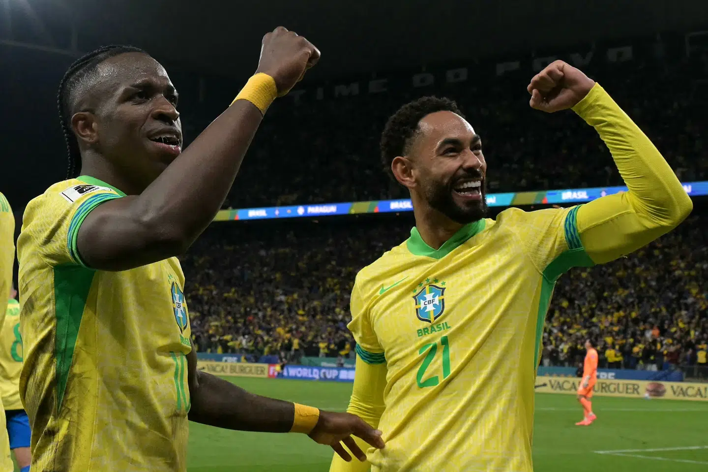 Vinicius Junior (til venstre) scorede på oplæg fra Matheus Cunha (til højre).