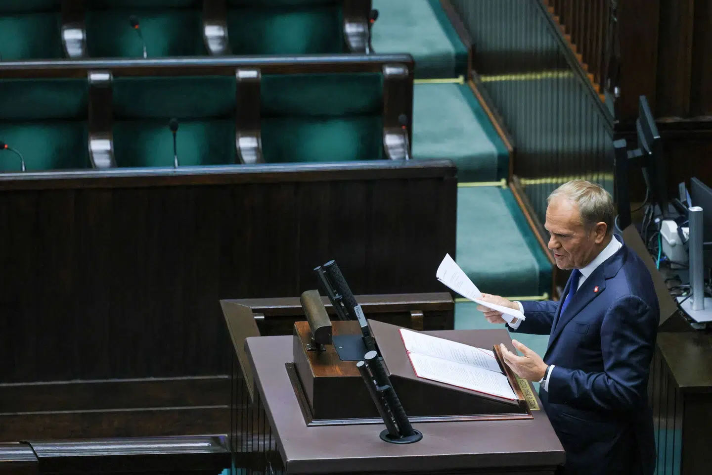 Polen premierminister, Donald Tusk, vil forsøge at vise parlamentet stadig har tillid til ham. Foto: Rafal Guz