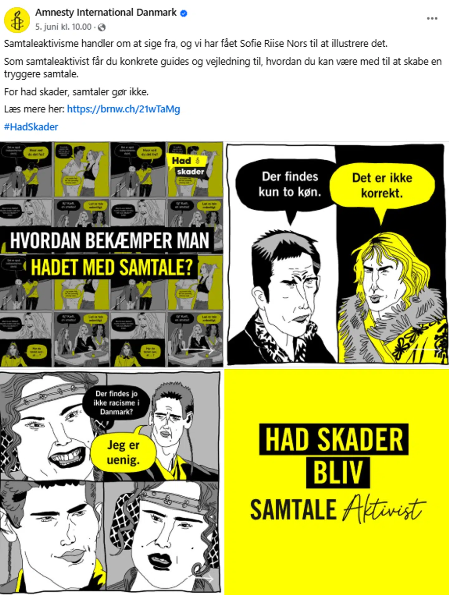 Her ses den omtalte kampagne fra Amnesty.