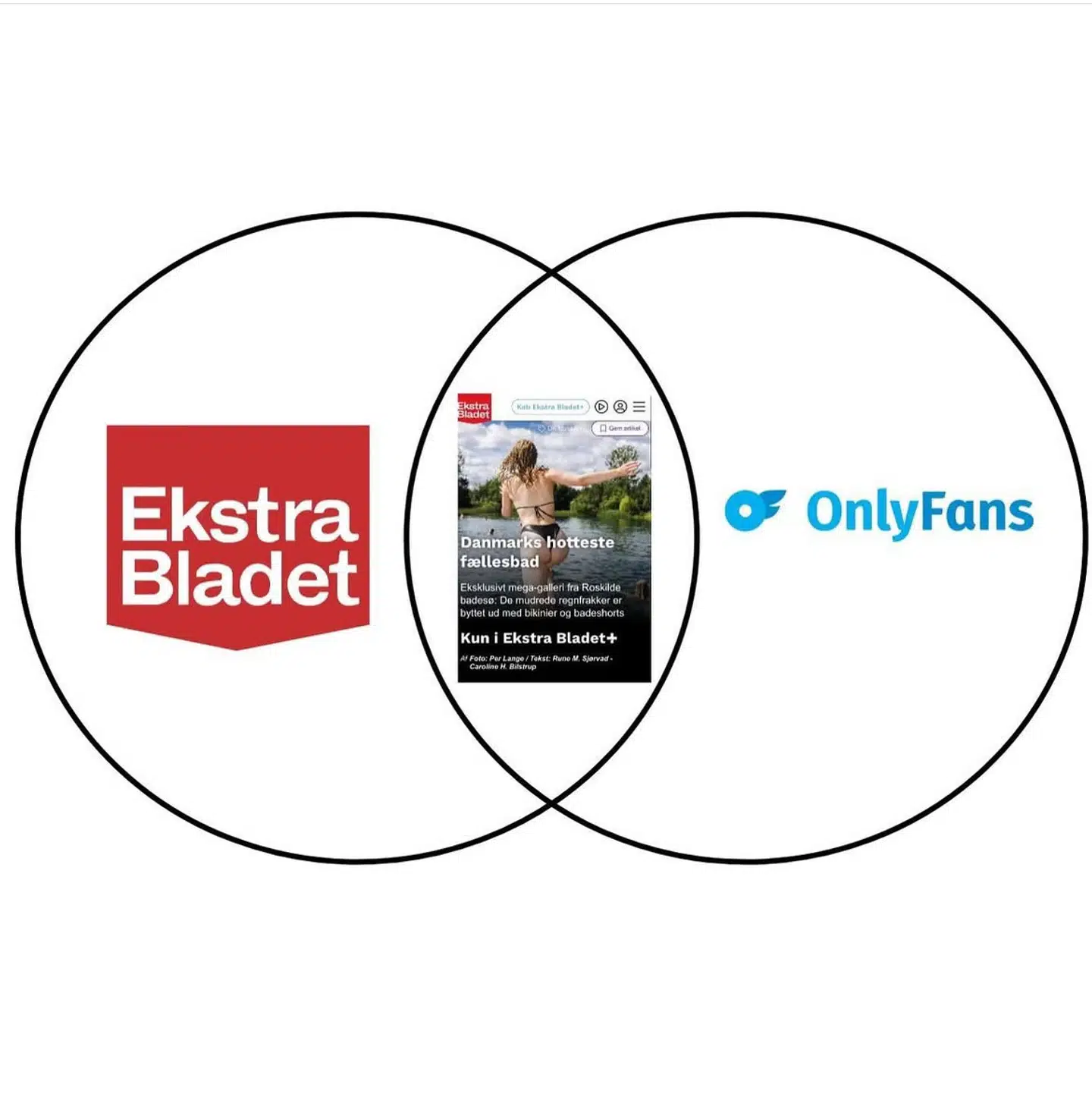 Meme fra cand.merc.memes, som laver sjov med Ekstra Bladets festivaldækning.