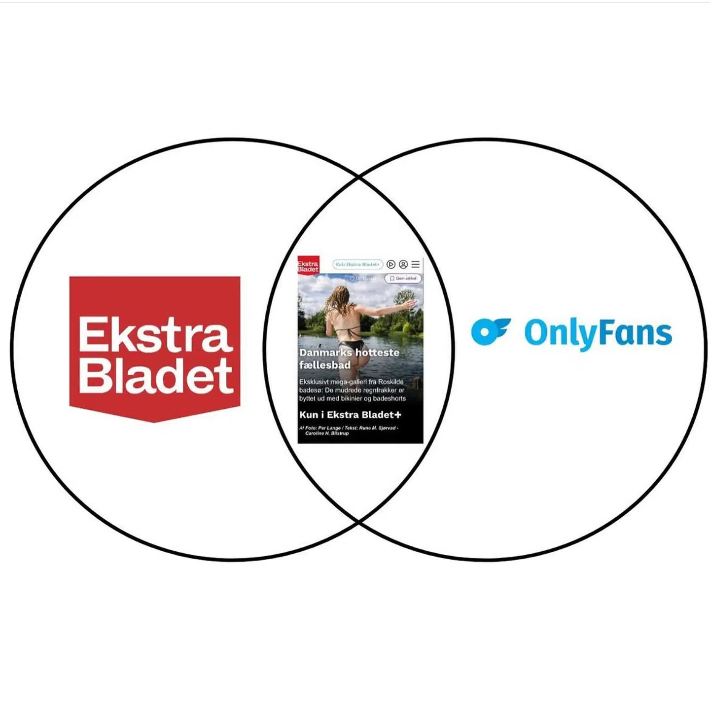 Meme fra cand.merc.memes, som laver sjov med Ekstra Bladets festivaldækning.